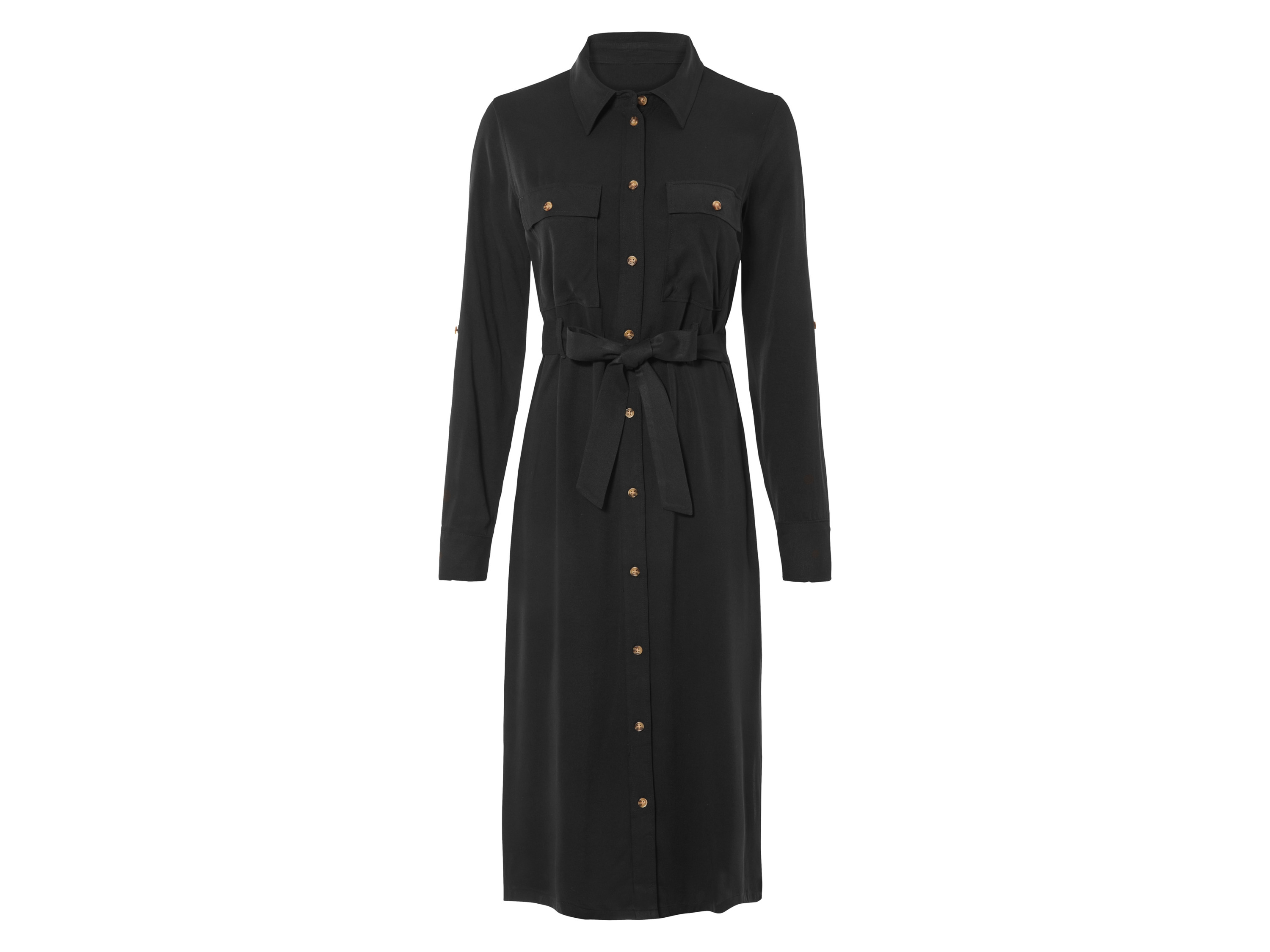 esmara Sukienka koszulowa damska z wiskozy Czarny, 40