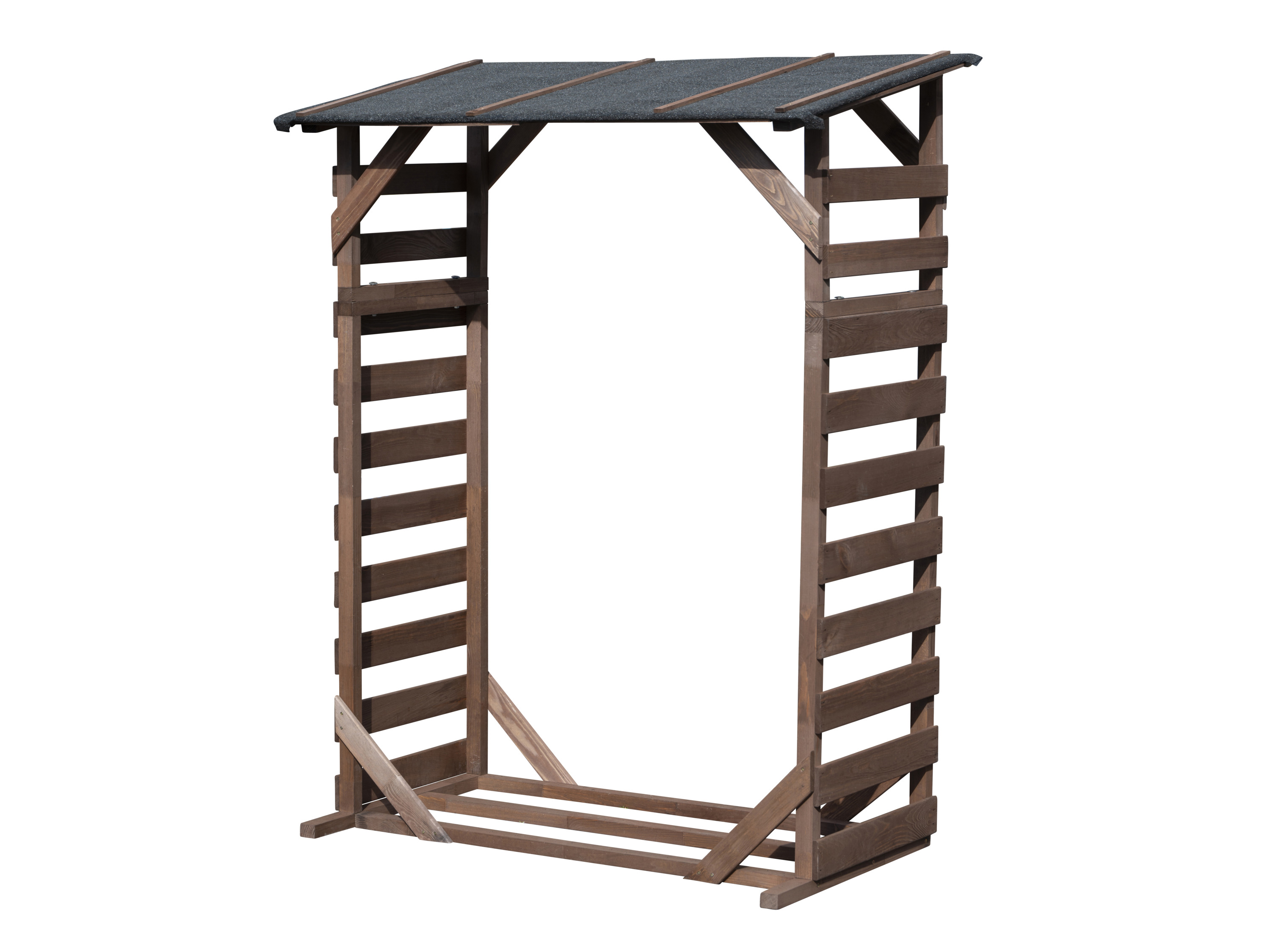 dobar Regał na drewno opałowe „Ligno” z daszkiem