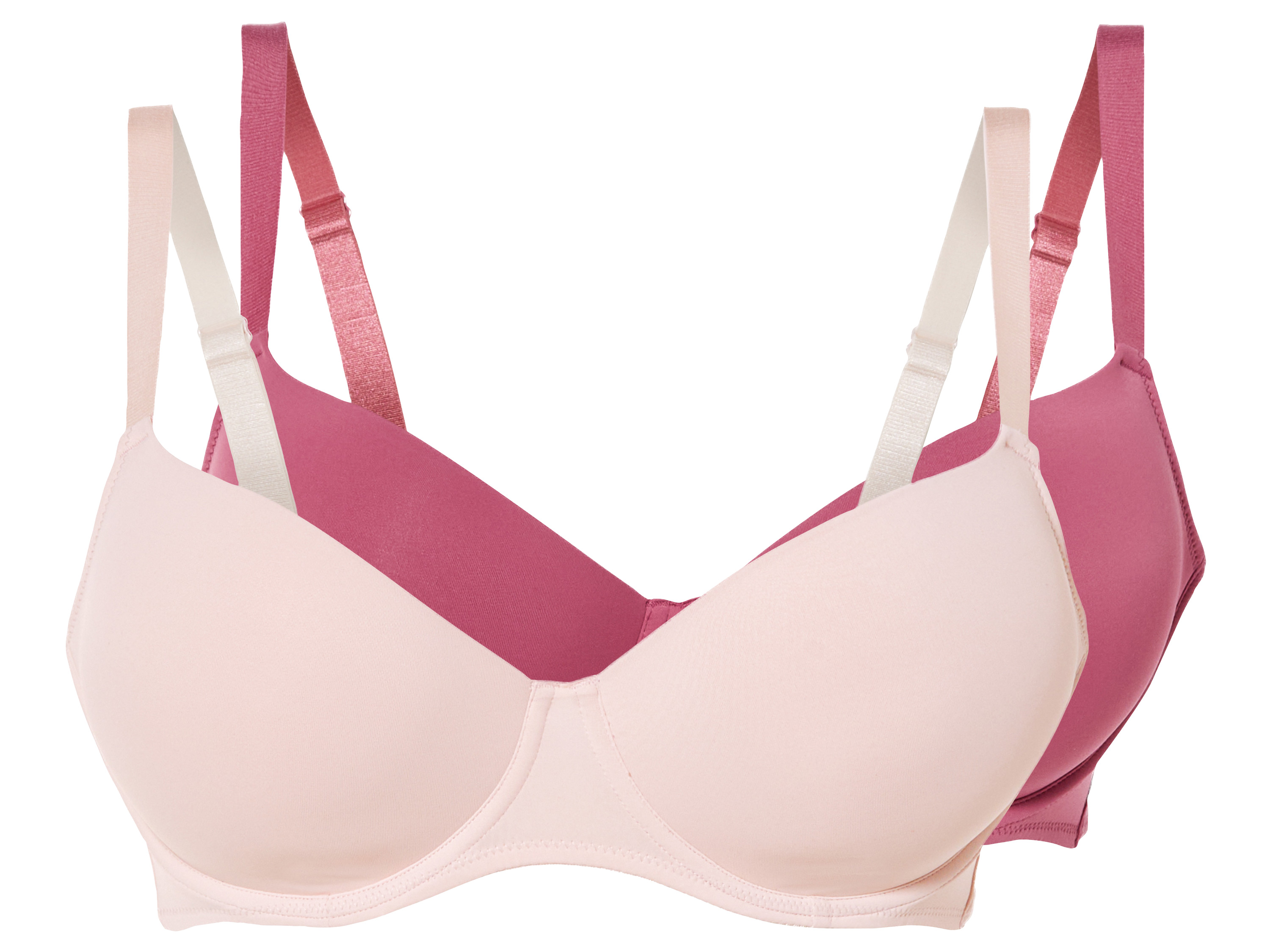 esmara Biustonosz z fiszbinami, 2 sztuki Ciemnoróżowy/różowy, 95C