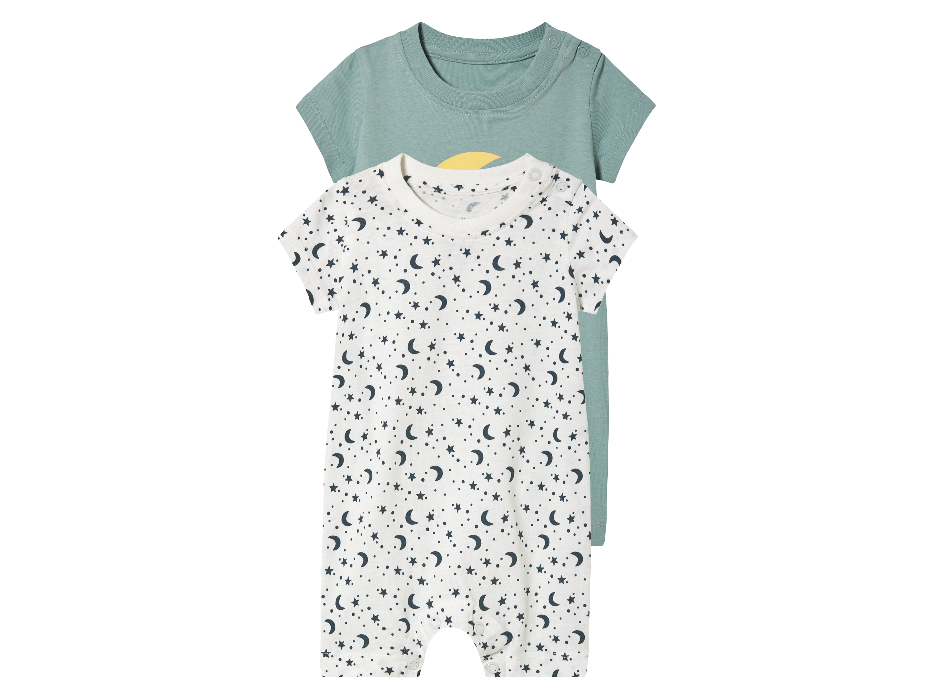 lupilu Pajacyki niemowlęce z bawełny organicznej, 2 sztuki Zielony, 50/56