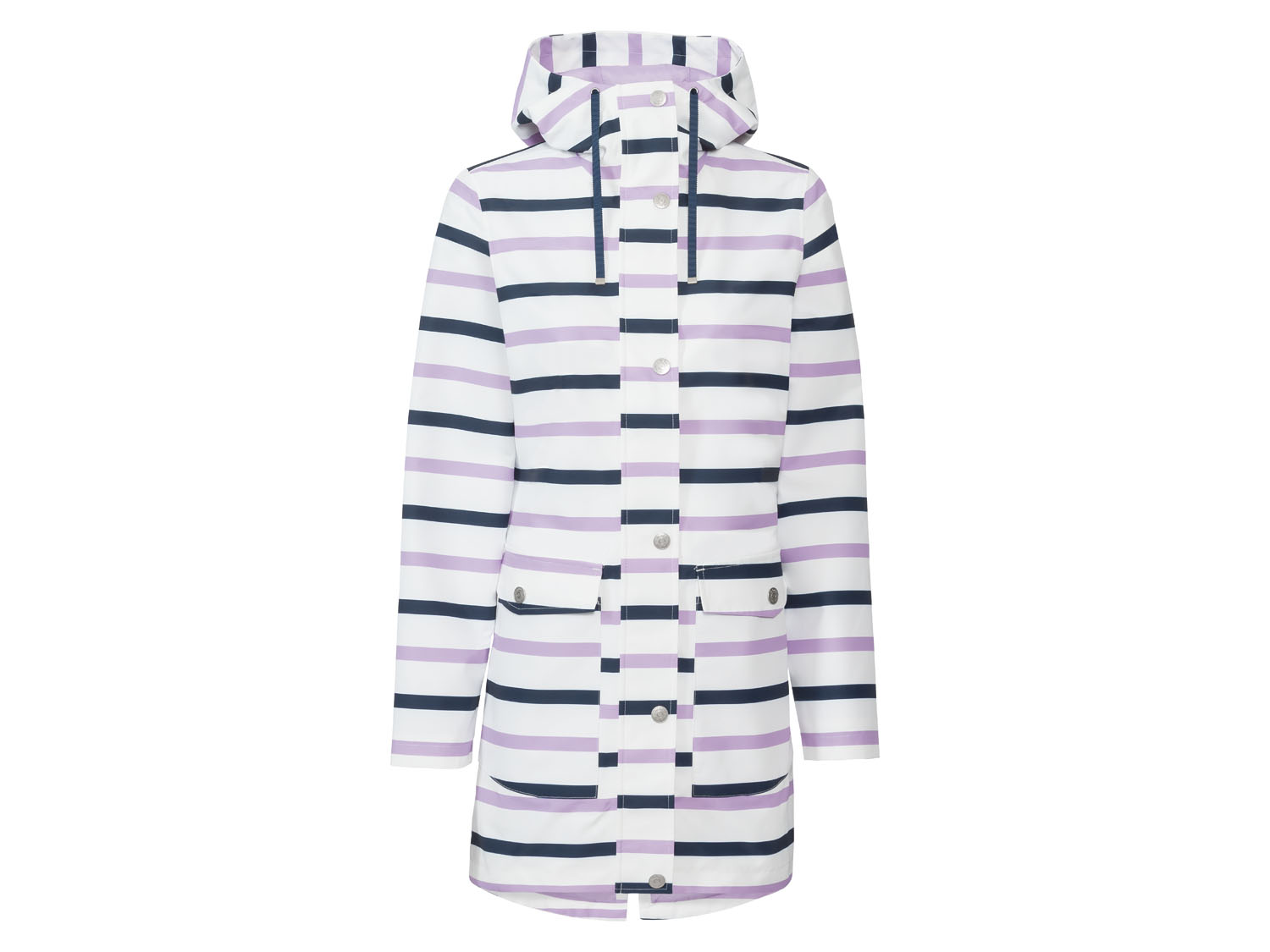 esmara Długa kurtka damska z kapturem 34, W paski