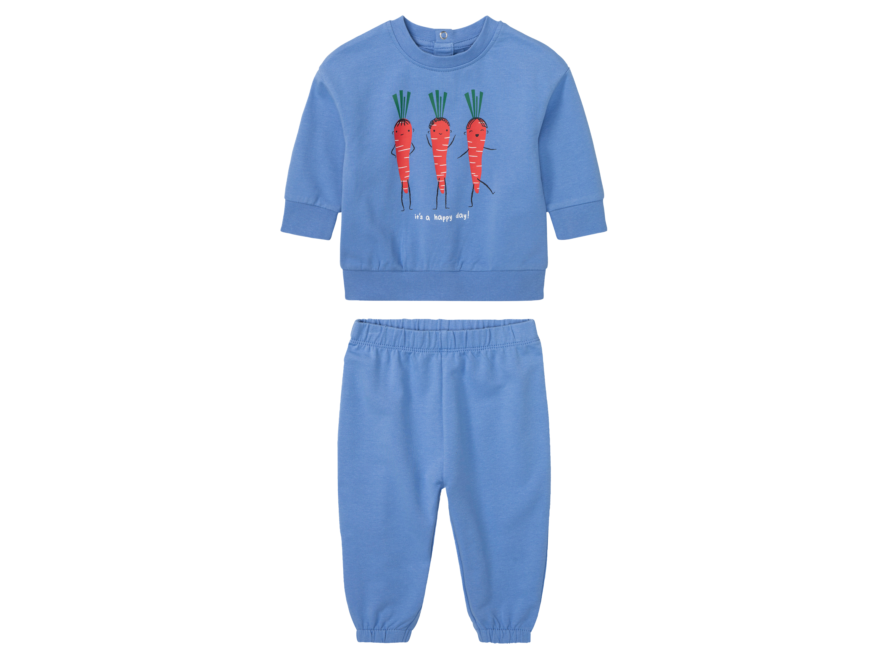 lupilu Dres niemowlęcy chłopięcy, 2-częściowy, z bawełną organiczną Niebieski, 74/80