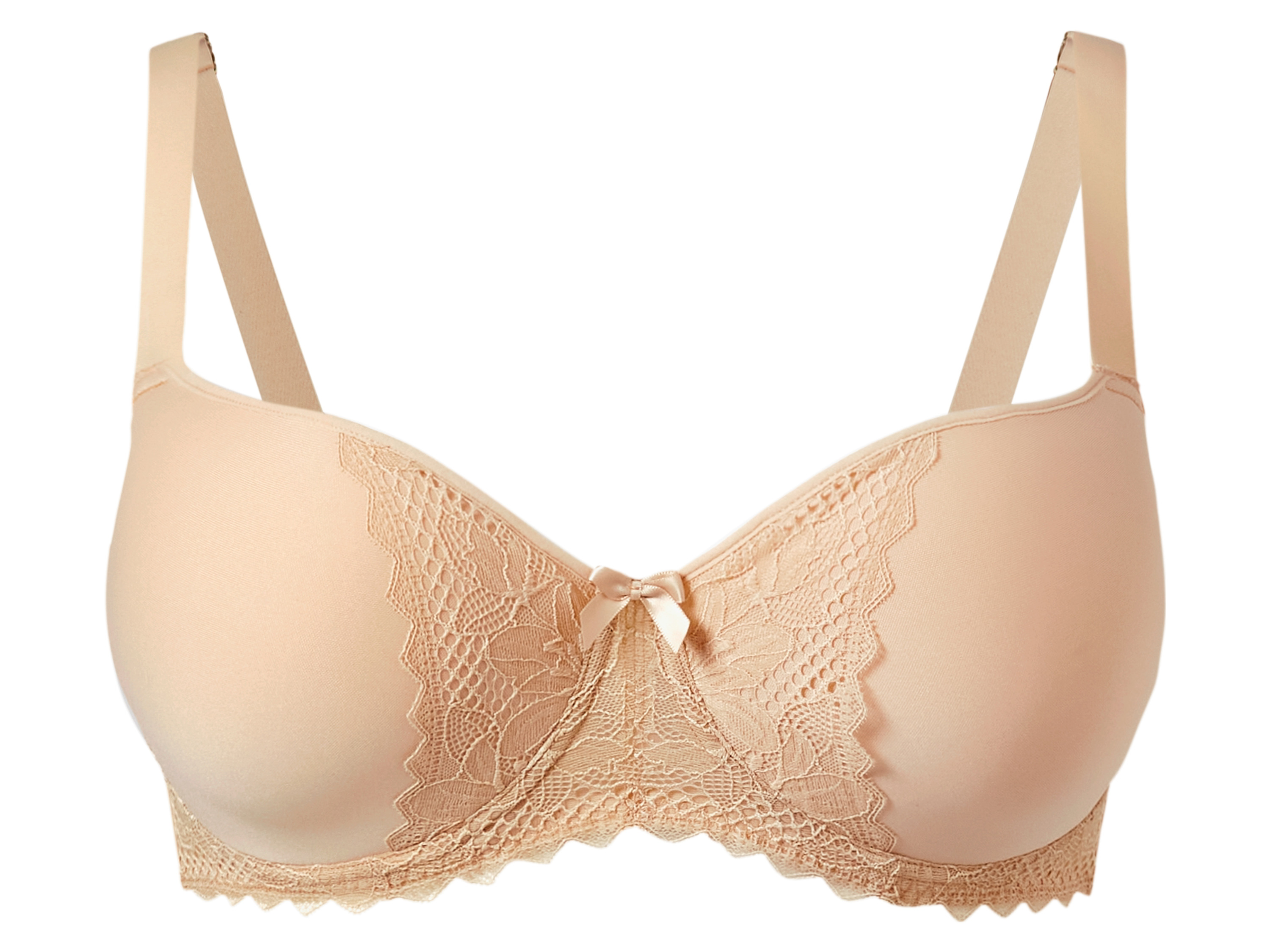 esmara Biustonosz typu spacer damski Plus Size XXL Beżowy, 90C