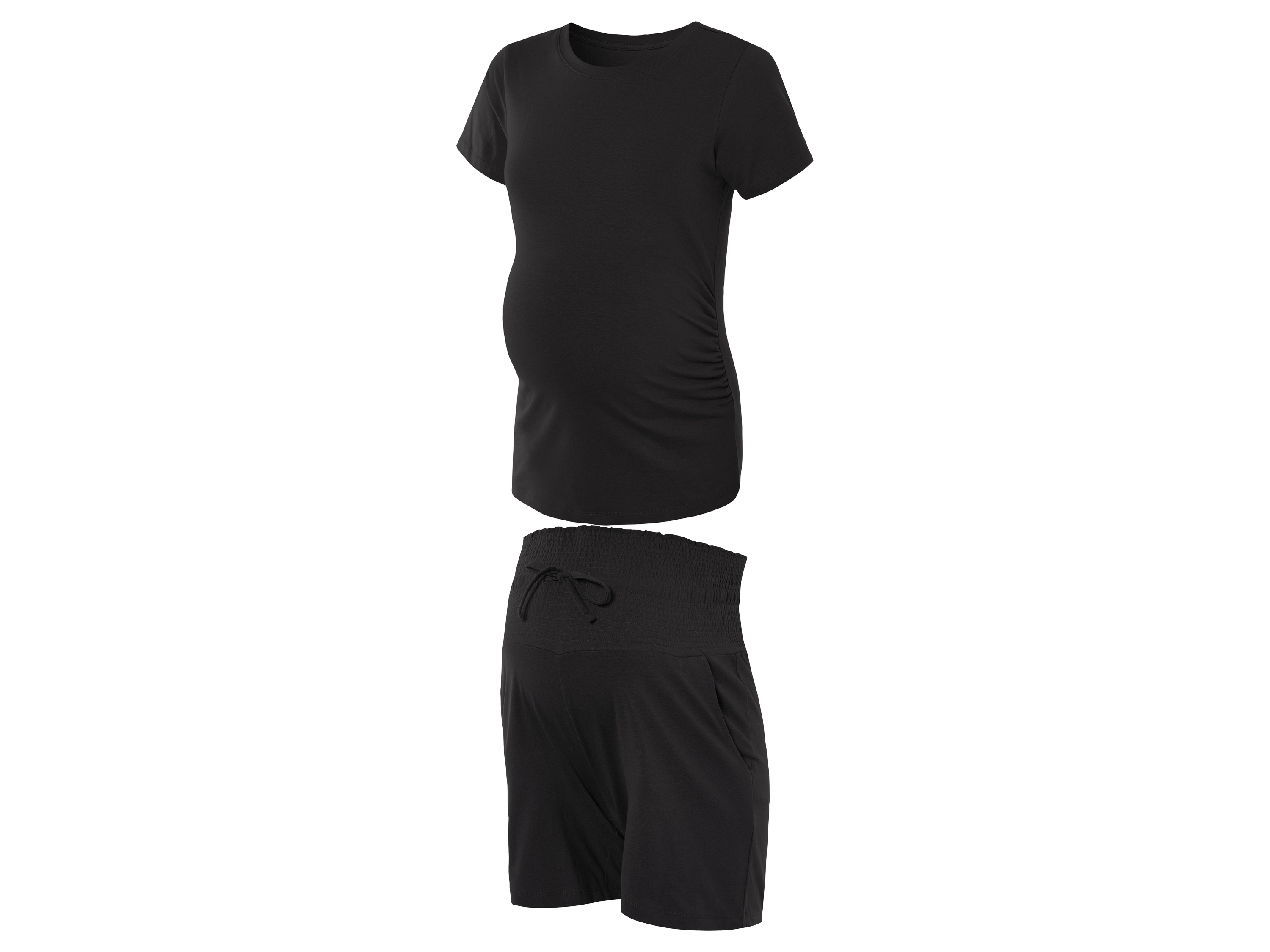 esmara Piżama ciążowa z bawełną organiczną Czarny, XS 32/34