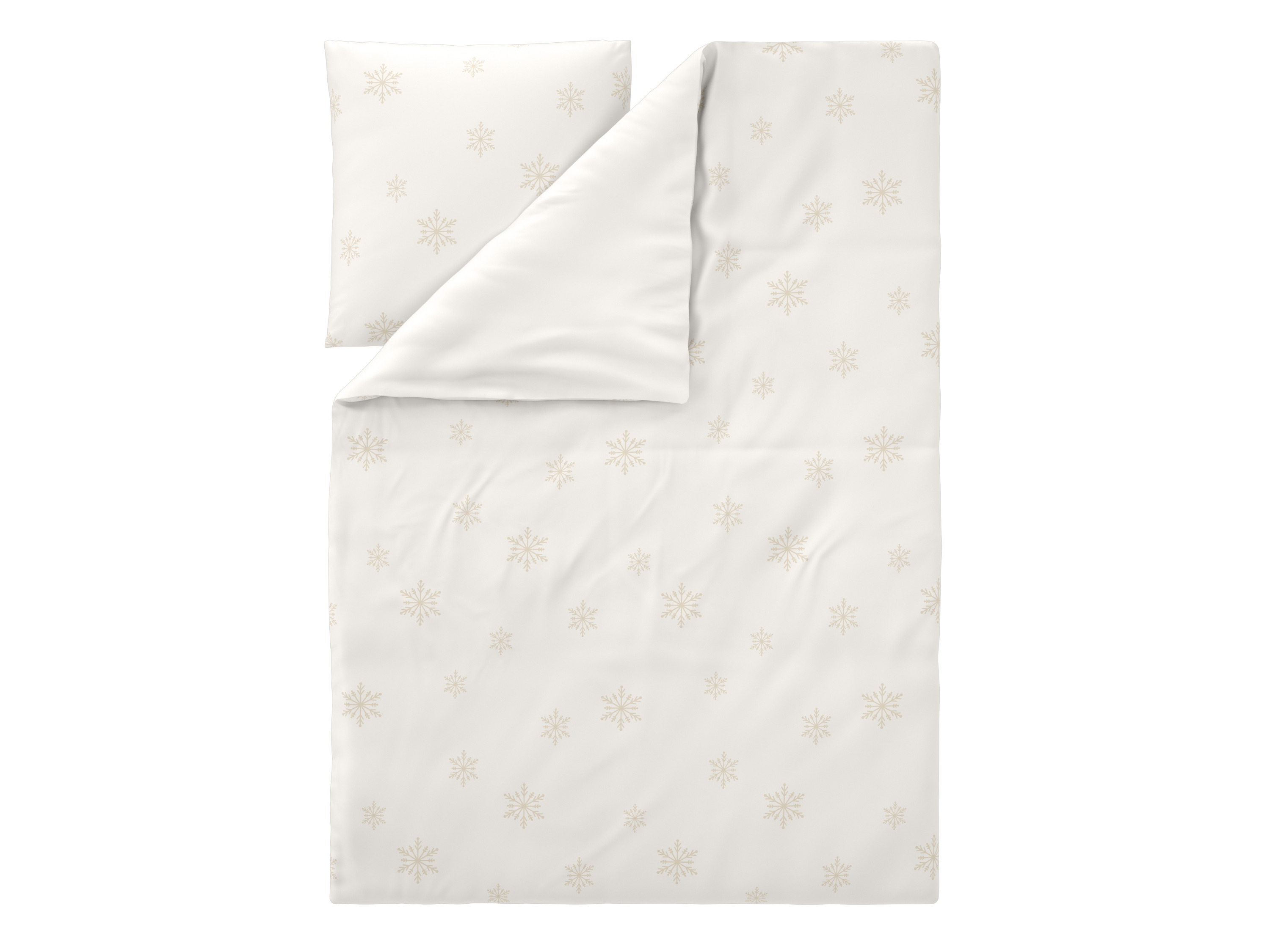 Livarno Pościel dwustronna z bawełny satynowej, 140 x 200 cm Biały