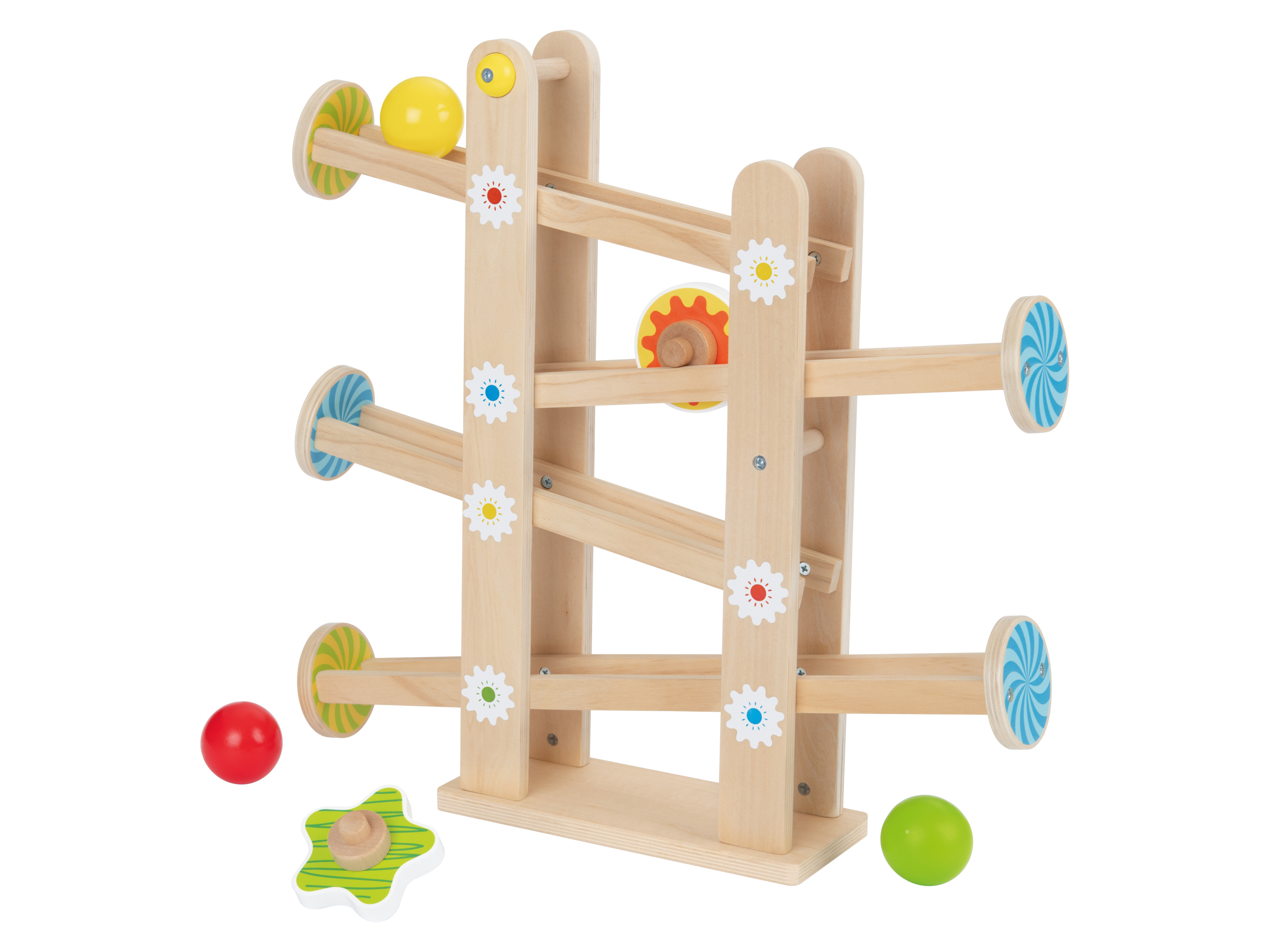 lupilu Drewniany tor kulkowy Kaskadowy drewniany tor kulkowy