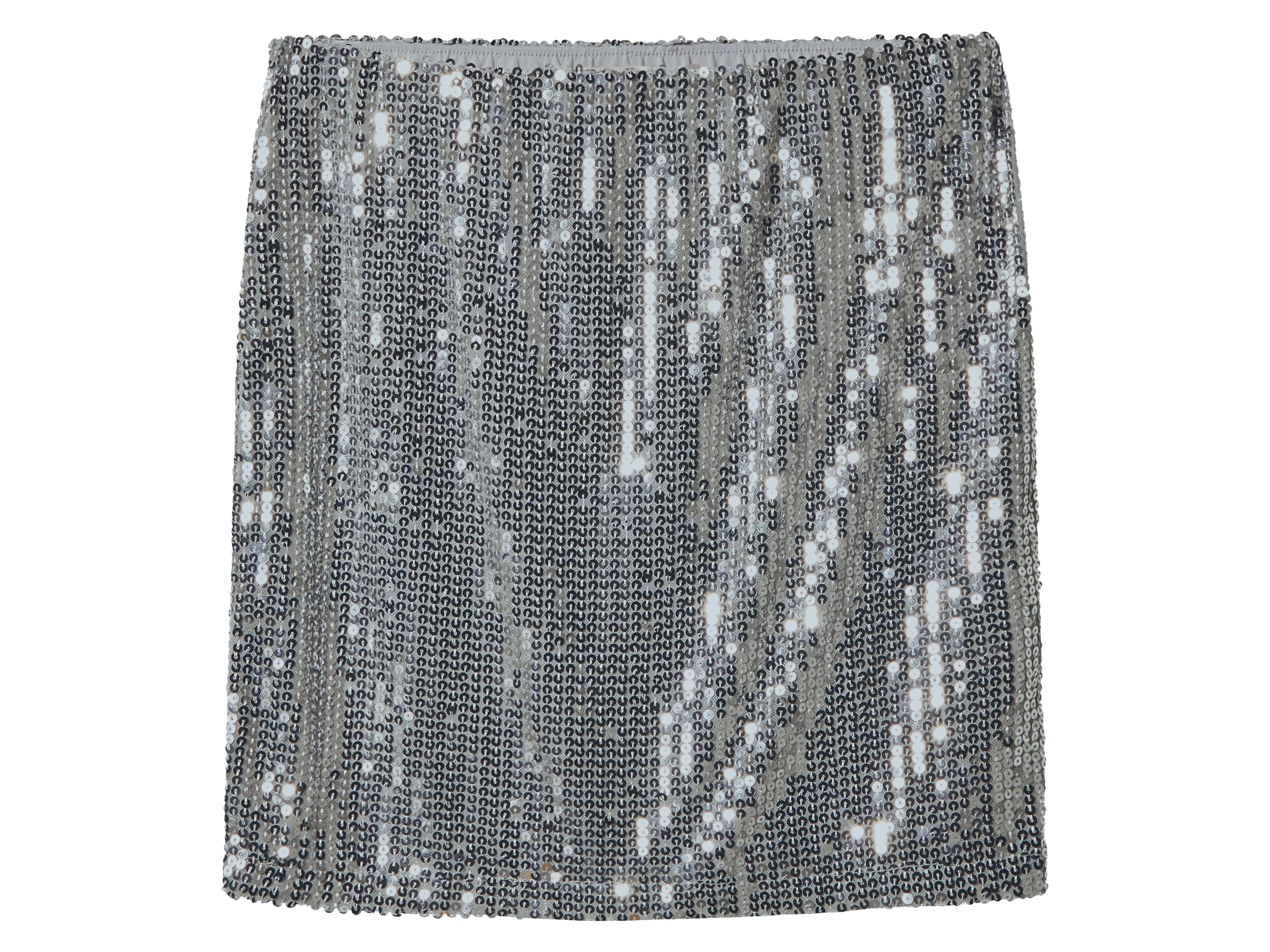 esmara Spódniczka mini damska z cekinami Srebrny, M40/42
