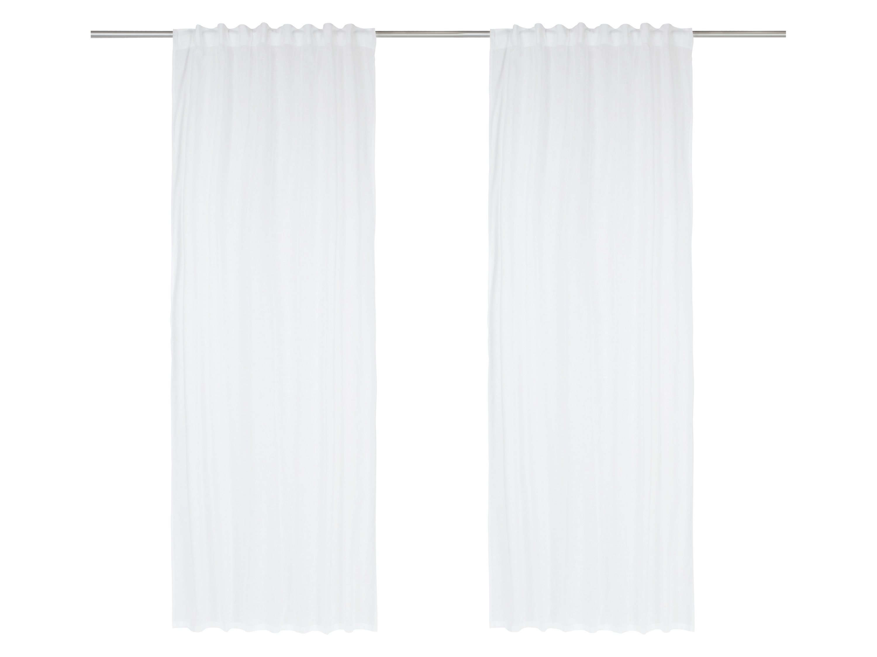 Livarno home Zestaw 2 zasłon Biały