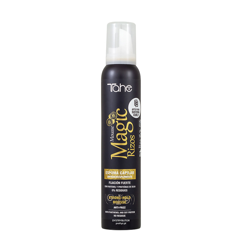 Tahe Magic Rizos Strong-Hold Mousse - Pianka do stylizacji włosów kręconych 200 ml