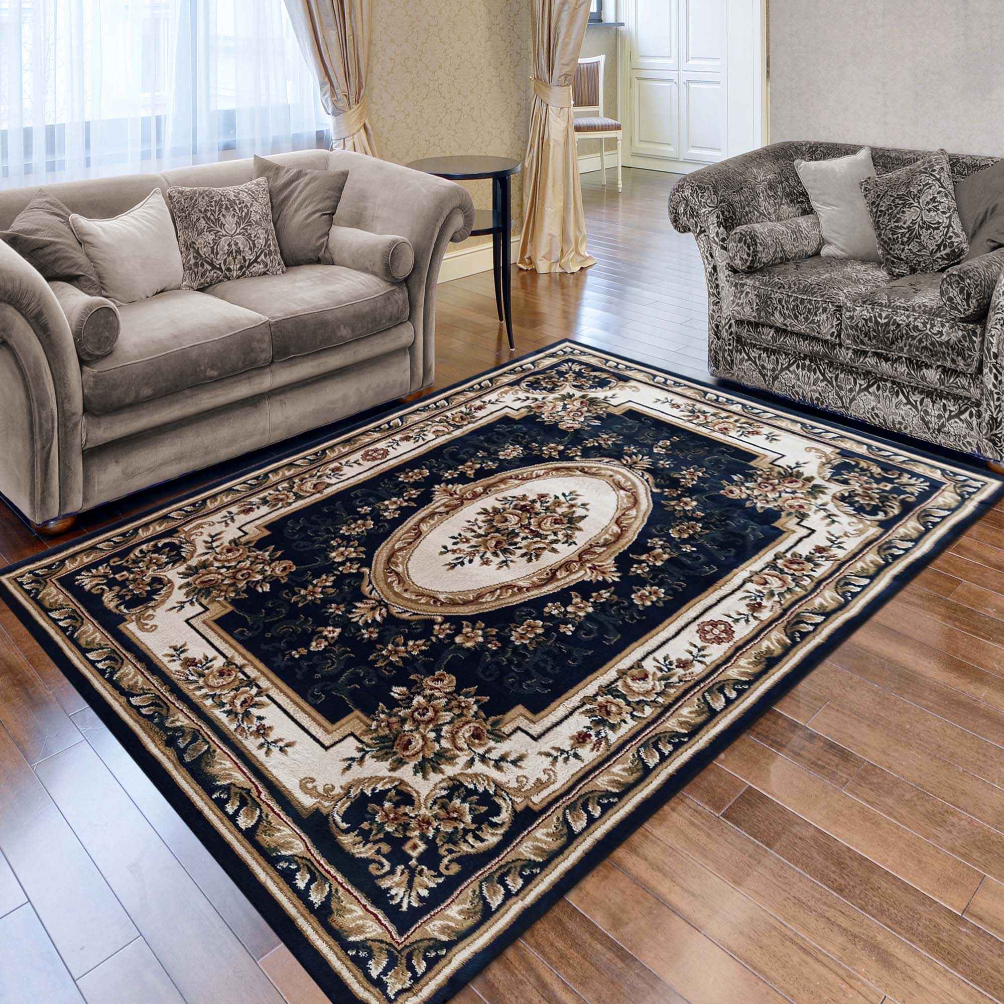 Dywan - 160 x 220 cm - Granatowy - Ekskluzywny - Dywanopol