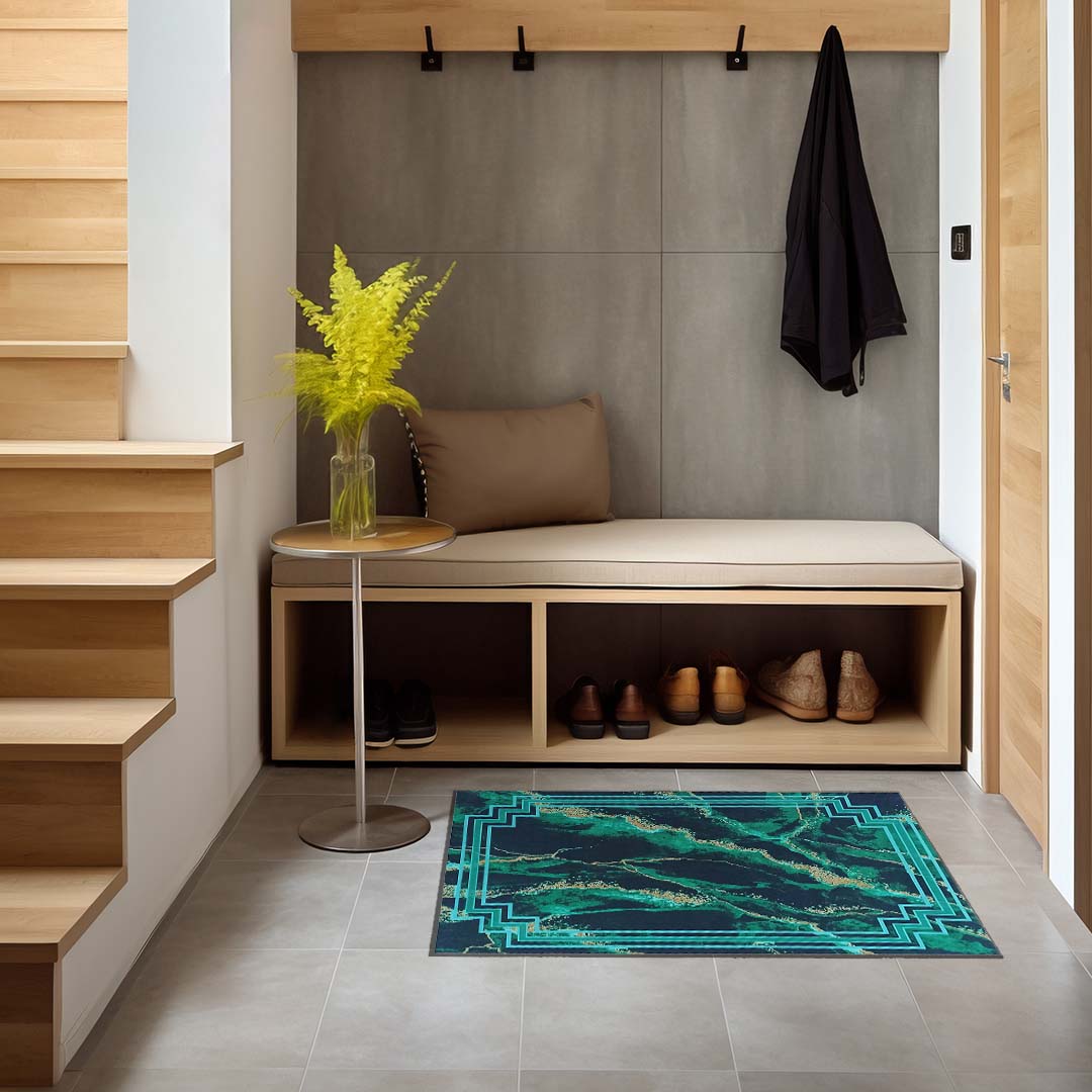 Dywan - 60 x 100 cm - Zielony - Nowoczesny - Dywanopol