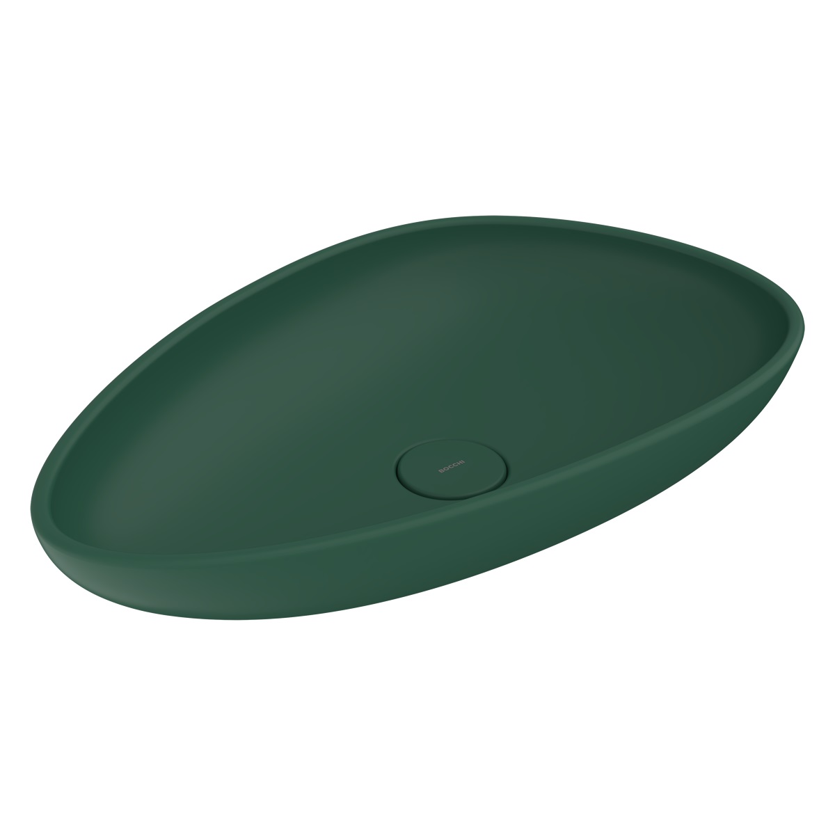 Darmowa Dostawa - Umywalka 58x37 cm owalna nablatowa zielona Bocchi Etna 11140270325