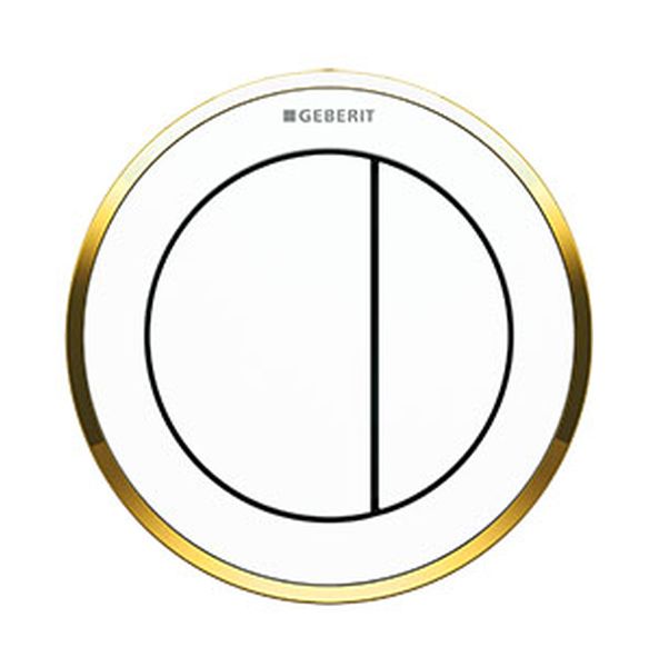 Darmowa Dostawa - Przycisk spłukujący do wc biały-złoty Geberit Typ 10 116055KK1