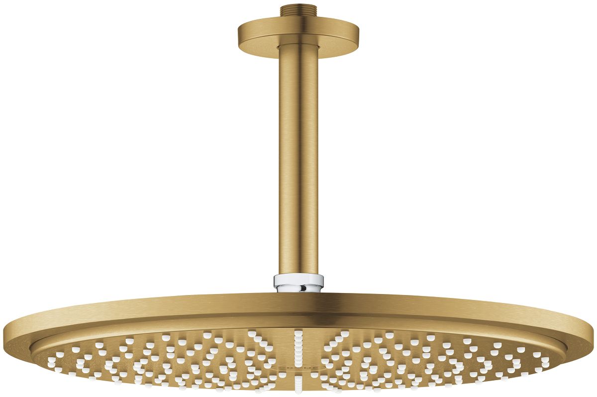 Darmowa Dostawa - Deszczownica z ramieniem 31x31 cm okrągła brushed cool sunrise Grohe Rainshower 26067GN0