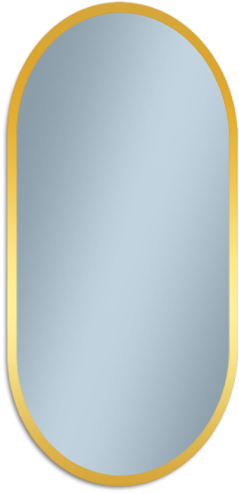 Darmowa Dostawa - Lustro 50x90 cm owalne z oświetleniem złoty Venti Oslo 5907722357007