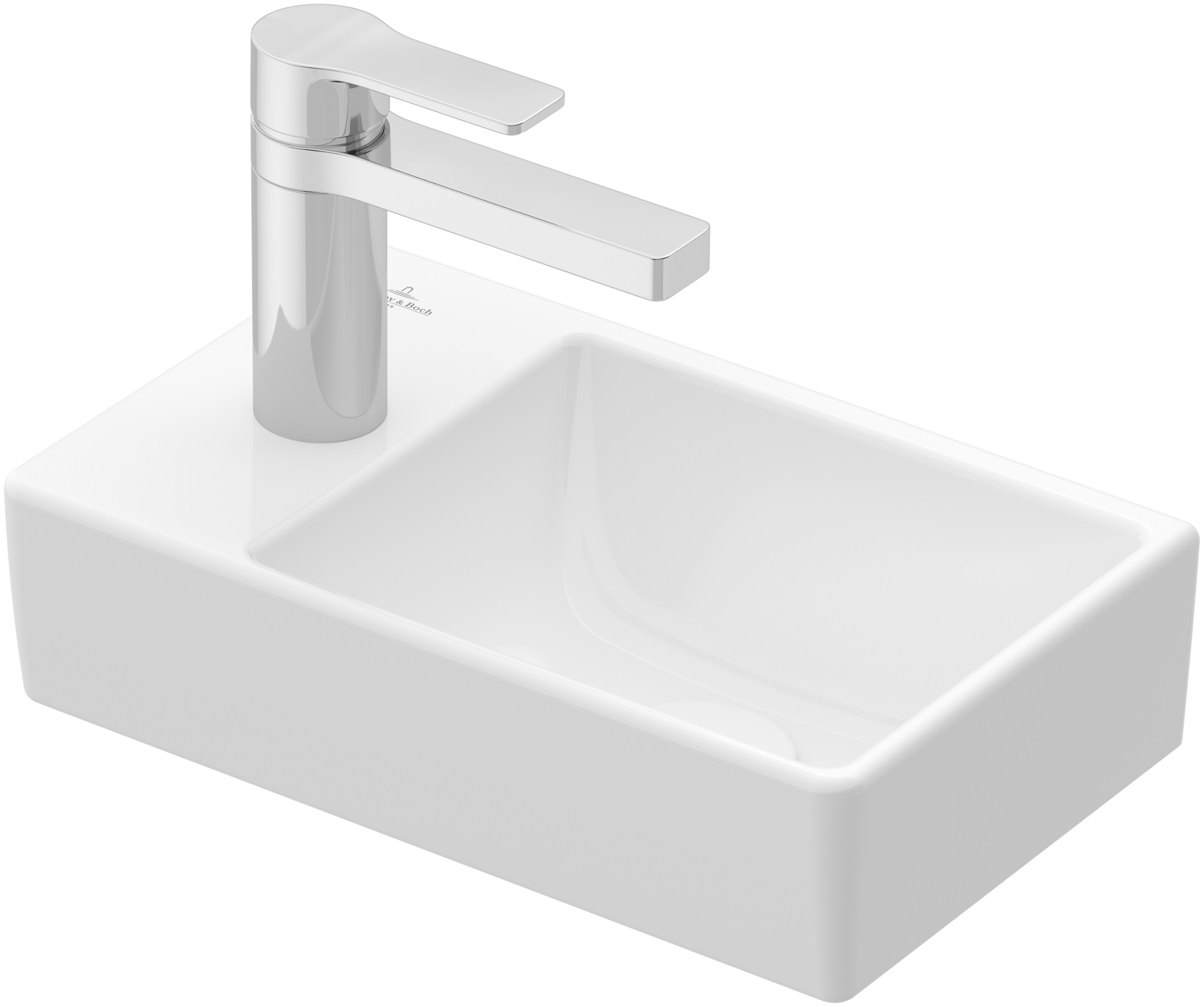 Darmowa Dostawa - Umywalka 36x22 cm prostokątna ścienna-meblowa biała Villeroy & Boch Avento 43003R01
