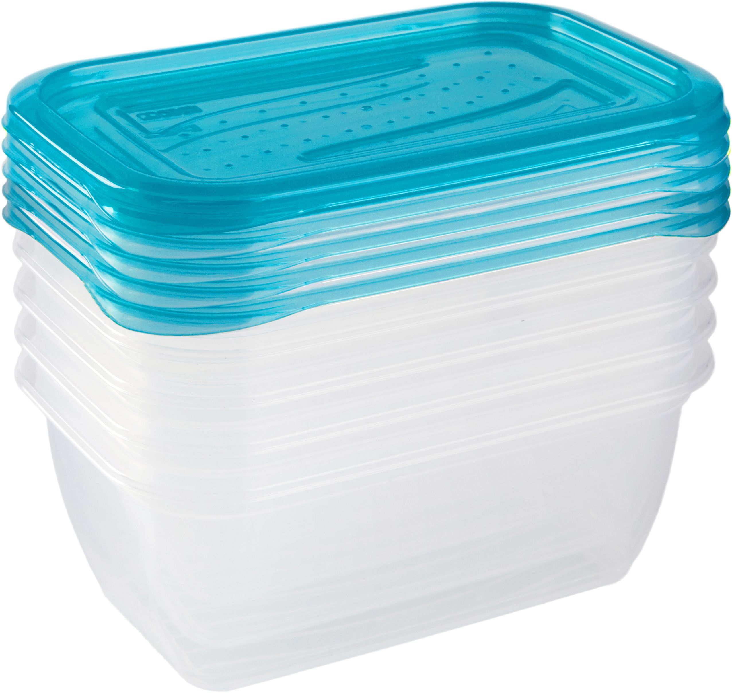 Darmowa Dostawa - Zestaw pojemników do przechowywania 15.5x10.5x6 cm przezroczysty-niebieski Keeeper Fredo Fresh 3067263200000