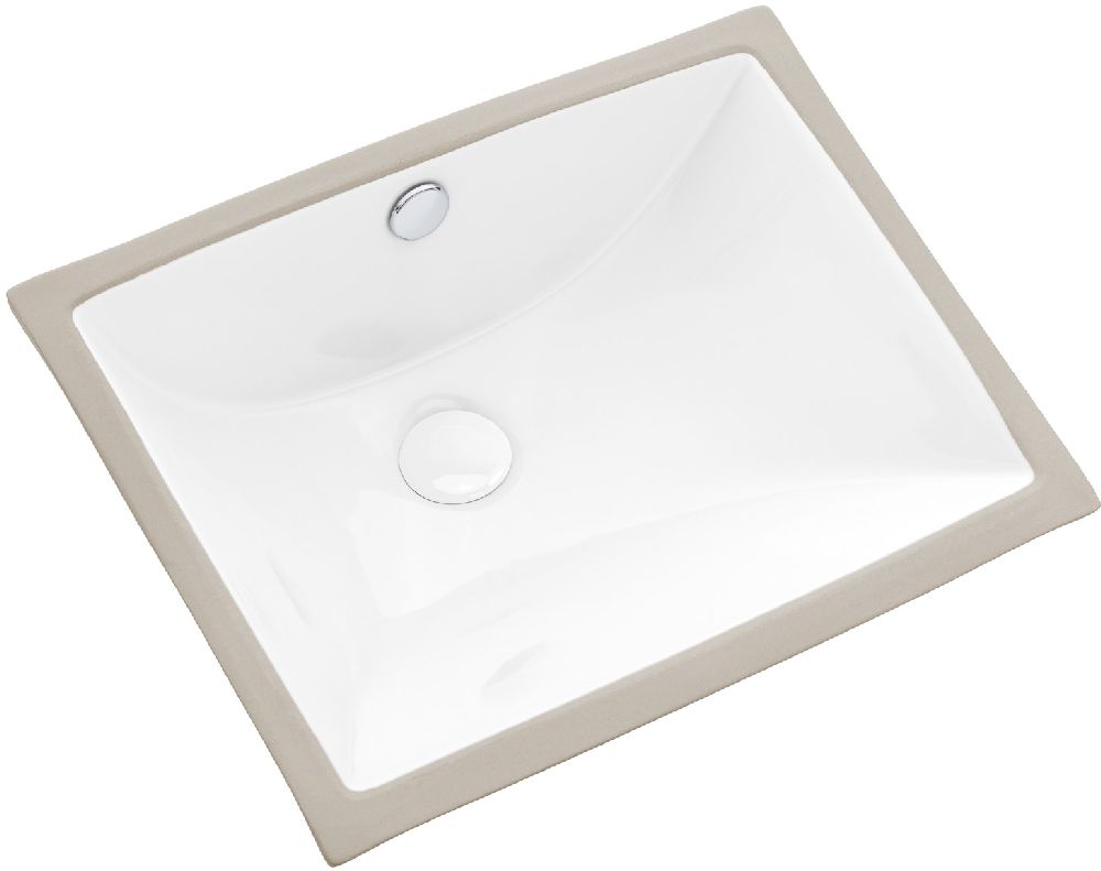 Darmowa Dostawa - Umywalka 46.5x34.5 cm prostokątna podblatowa biała Uptrend Tremo TR4070
