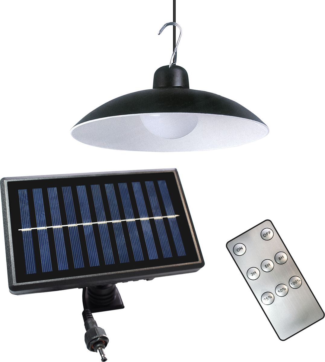 Darmowa Dostawa - Lampa solarna wisząca 1x6 W czarny Milagro Saturn EKO9150