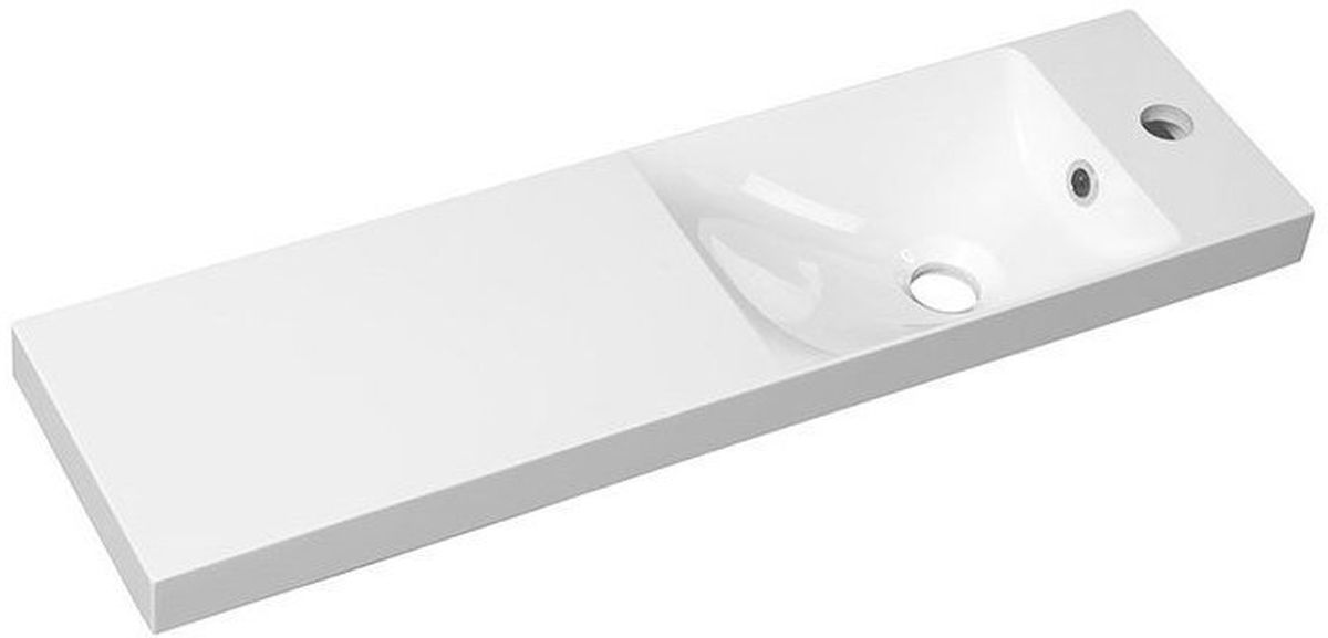 Darmowa Dostawa - Umywalka 80x22 cm prostokątna meblowa biała Sapho Agos AS080