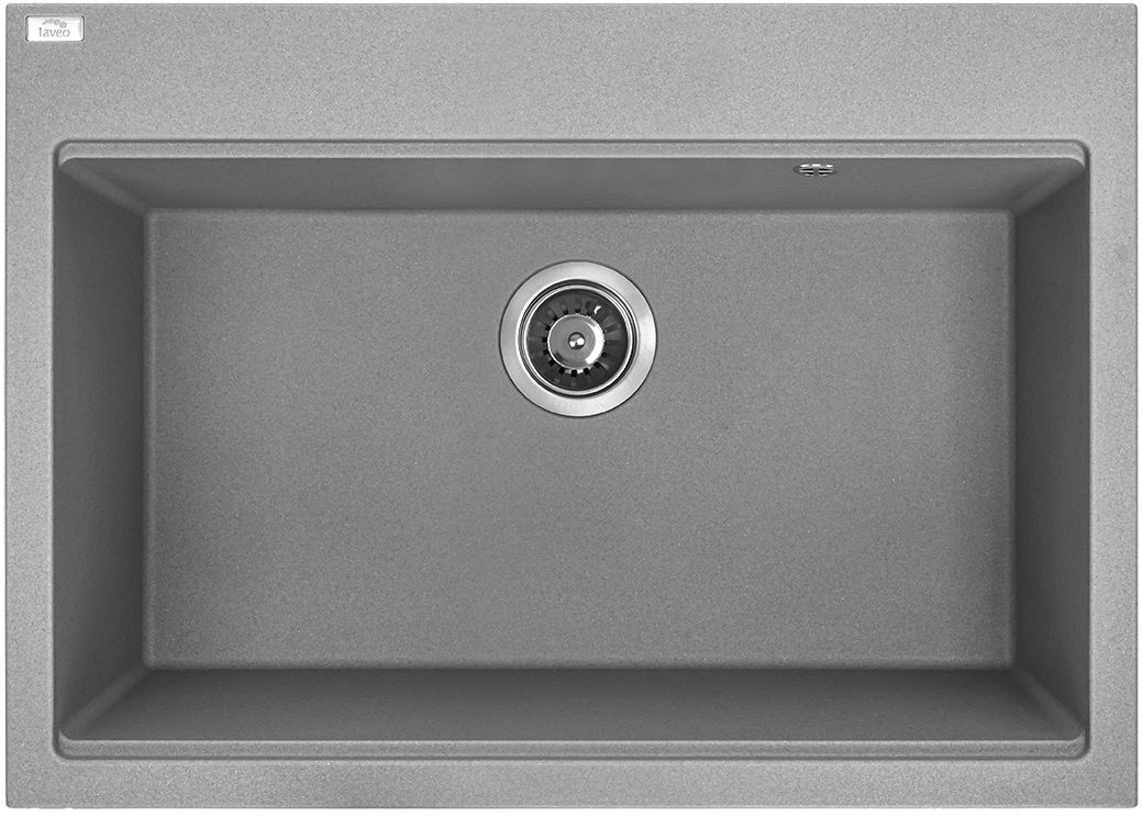 Darmowa Dostawa - Zlewozmywak granitowy 70x50 cm szary/grafitowy/onyx Laveo Tau SBT5107