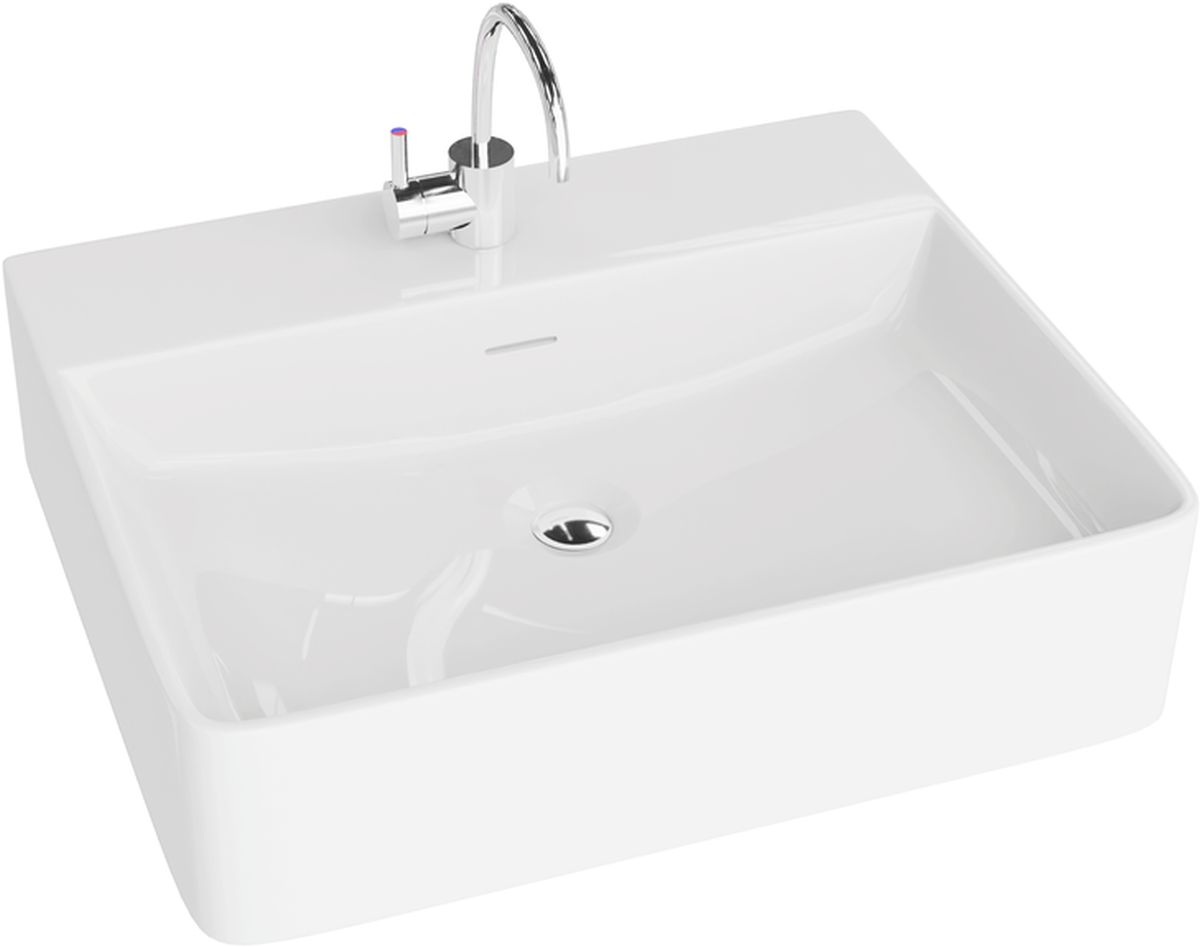 Darmowa Dostawa - Umywalka 50x43 cm prostokątna nablatowa biała LaVita Altaya 5900378310204