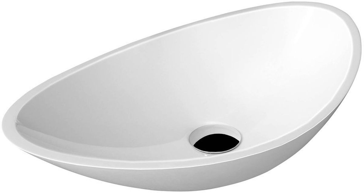 Darmowa Dostawa - Umywalka 56.4x32.3 cm owalna nablatowa biała Sapho Rosseta RS564