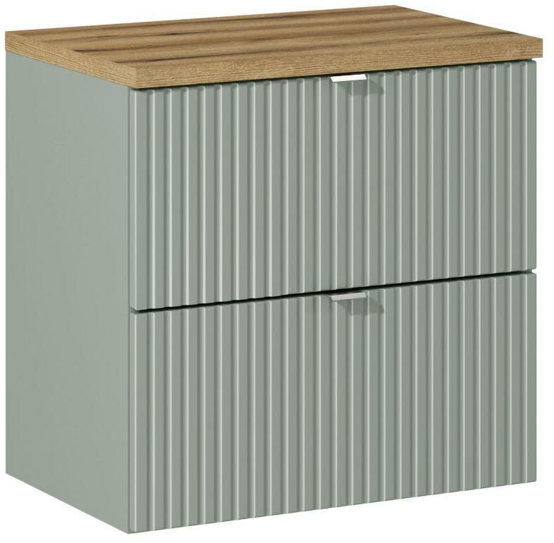 Darmowa Dostawa - Szafka z blatem 60x40x57 cm podumywalkowa wisząca zielona Comad Line Reed Green SETLRGBOAK60CMS