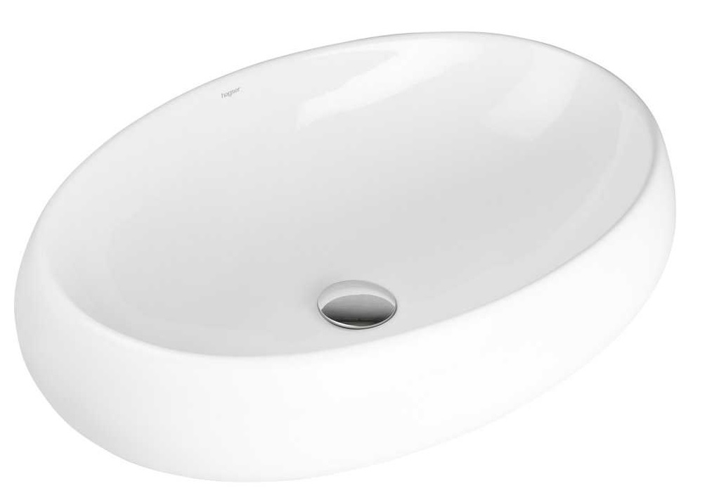 Darmowa Dostawa - Umywalka 59.5x40.5 cm owalna nablatowa biała Hagser Gisela HGR80000040