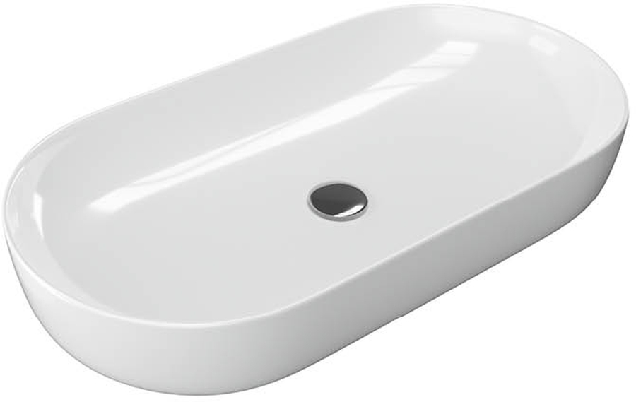 Darmowa Dostawa - Umywalka 82x41 cm owalna nablatowa biała Actima Jima CEAC2001820WH