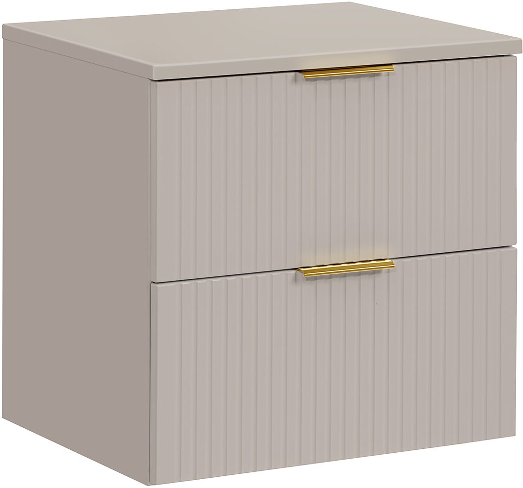 Darmowa Dostawa - Szafka z blatem 60x46x57 cm podumywalkowa wisząca beżowa Comad Adel Cashmere SETADCBCASHMERE60CM