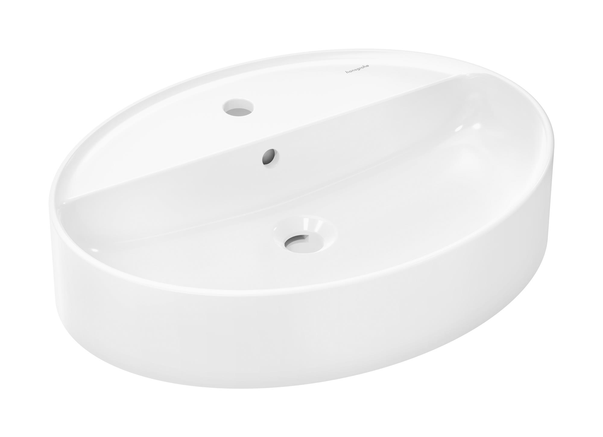 Darmowa Dostawa - Umywalka 60x45 cm owalna nablatowa biała Hansgrohe Xuniva D 60170450