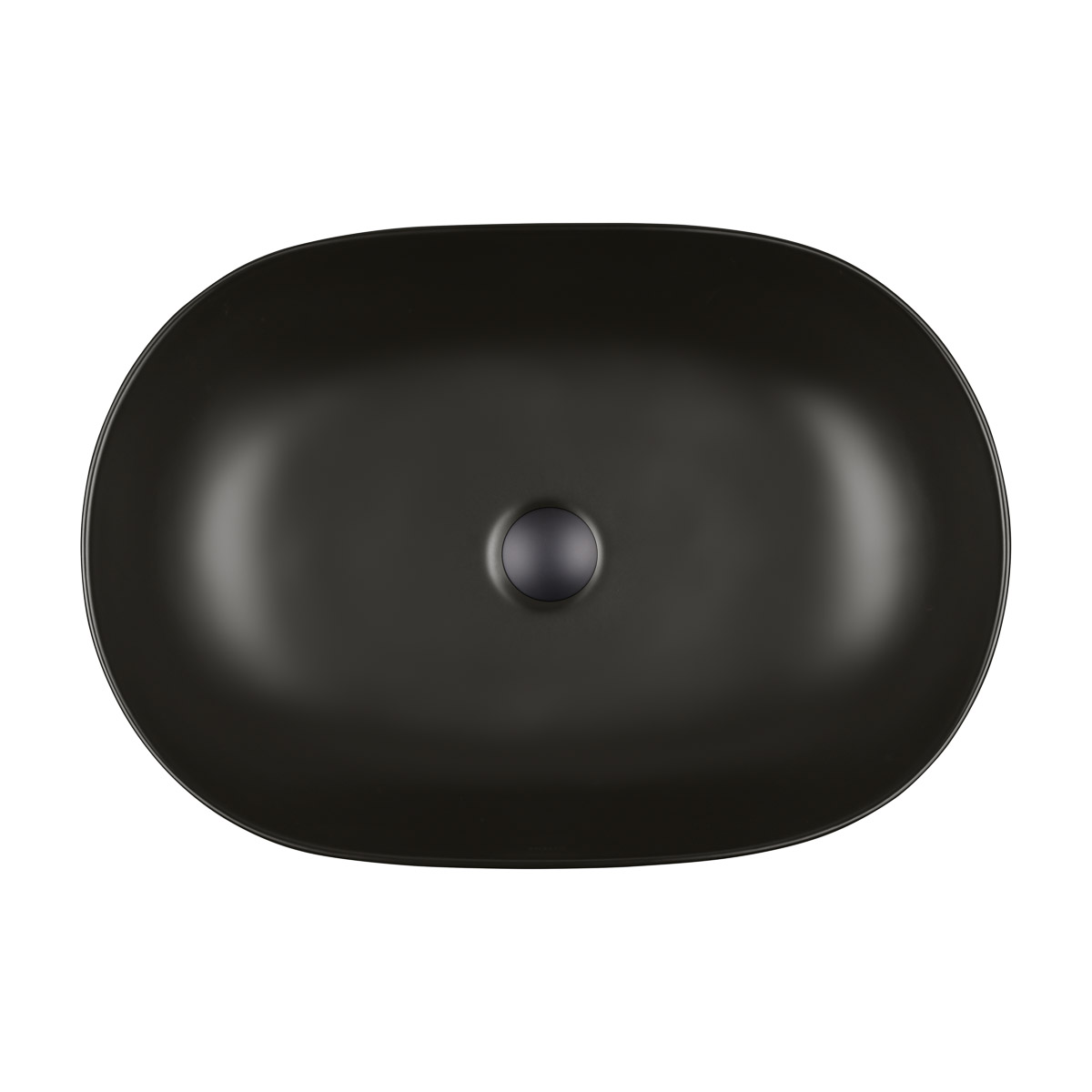 Darmowa Dostawa - Umywalka 60.5x41.5 cm owalna nablatowa czarna Oltens Hamnes 40820300