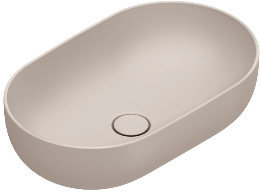 Darmowa Dostawa - Umywalka 60x37 cm owalna nablatowa brąz/beż Catalano Sfera 0522610031