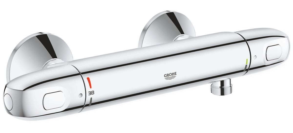 Darmowa Dostawa - Bateria prysznicowa ścienna termostatyczna starlight chrome Grohe Grohtherm 1000 34550000