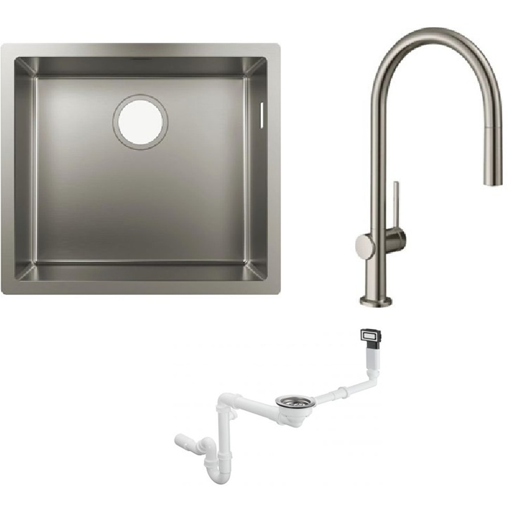 Darmowa Dostawa - Zlewozmywak z baterią stal/stal Hansgrohe S 71 abset9415