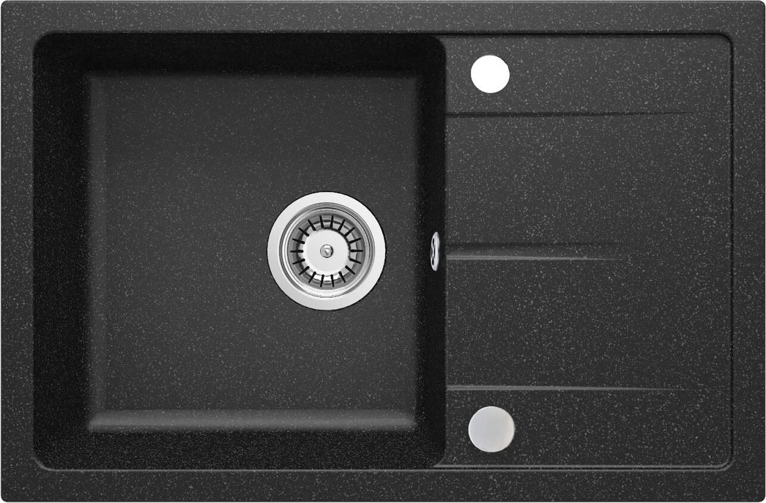 Darmowa Dostawa - Zlewozmywak granitowy 67x44 cm szary/grafitowy/onyx Deante Leda ZRD2113