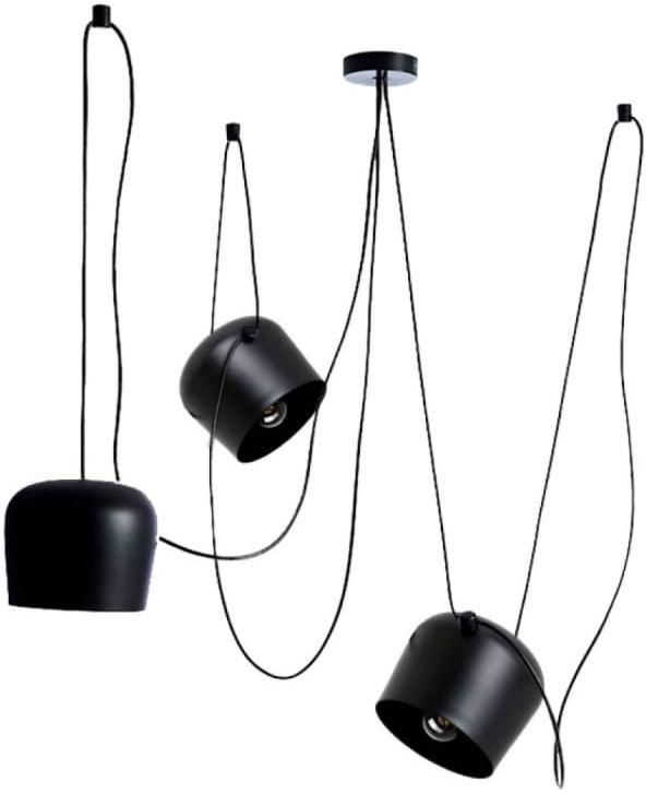 Darmowa Dostawa - Lampa wisząca 3x30 W czarna Abruzzo Spider ABRSHILE27