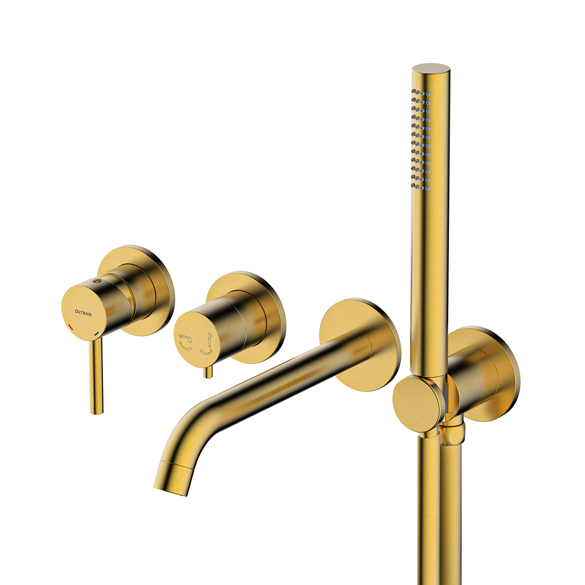 Darmowa Dostawa - Bateria wannowo-prysznicowa podtynkowa złoty szczotkowany Oltens Molle 34105810