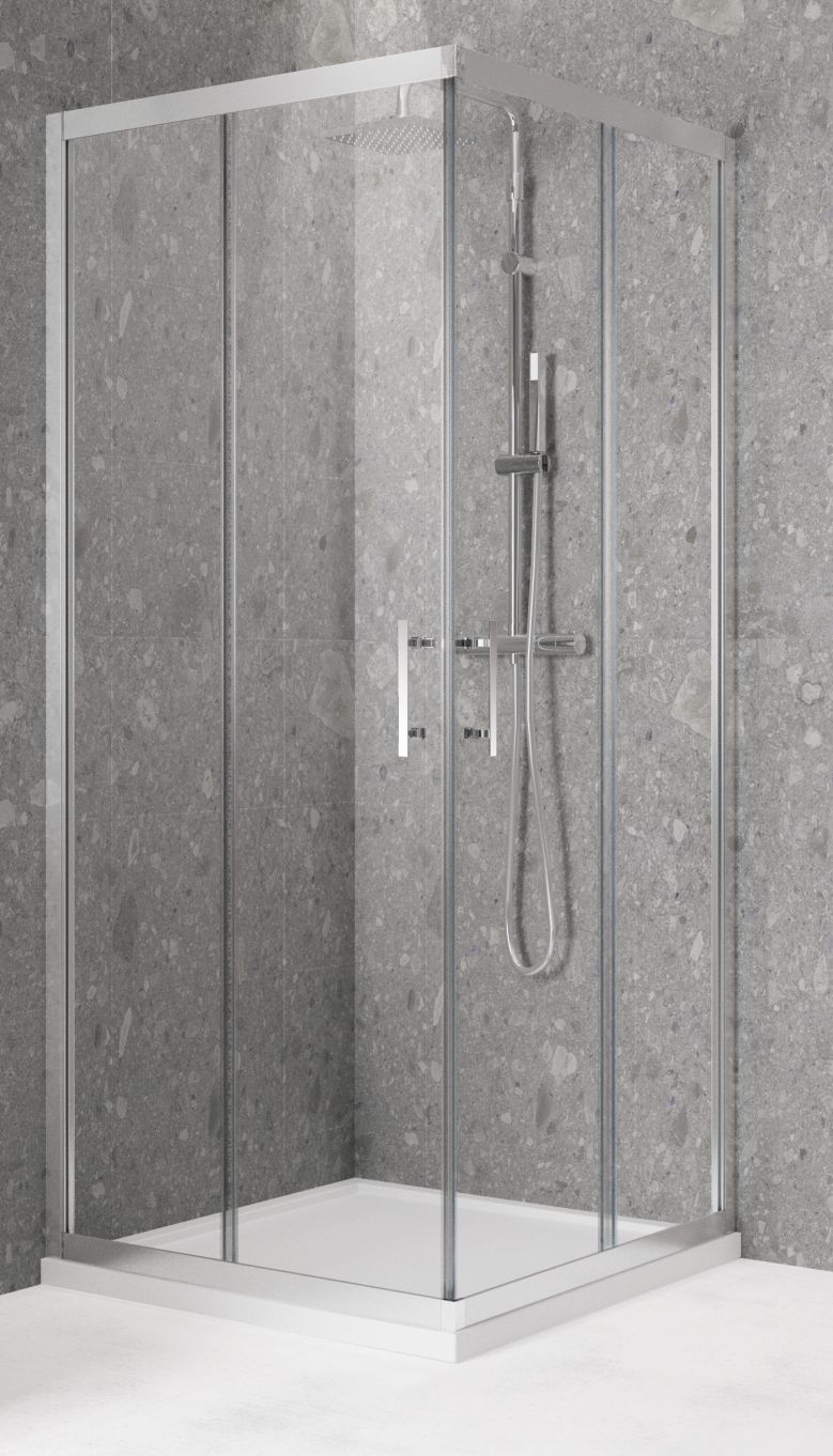Darmowa Dostawa - Kabina prysznicowa kwadratowa 86x86 cm srebrny Novellini Kali KALIA86L1B