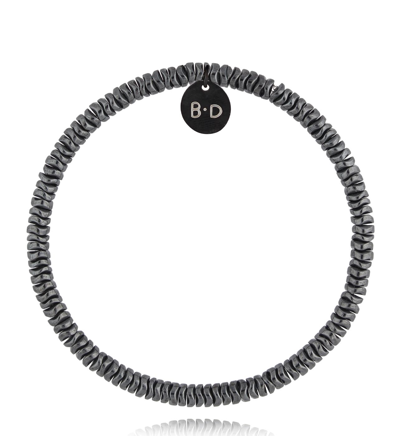 Bransoletka ze stalowymi hematytami Dark BTW2497
