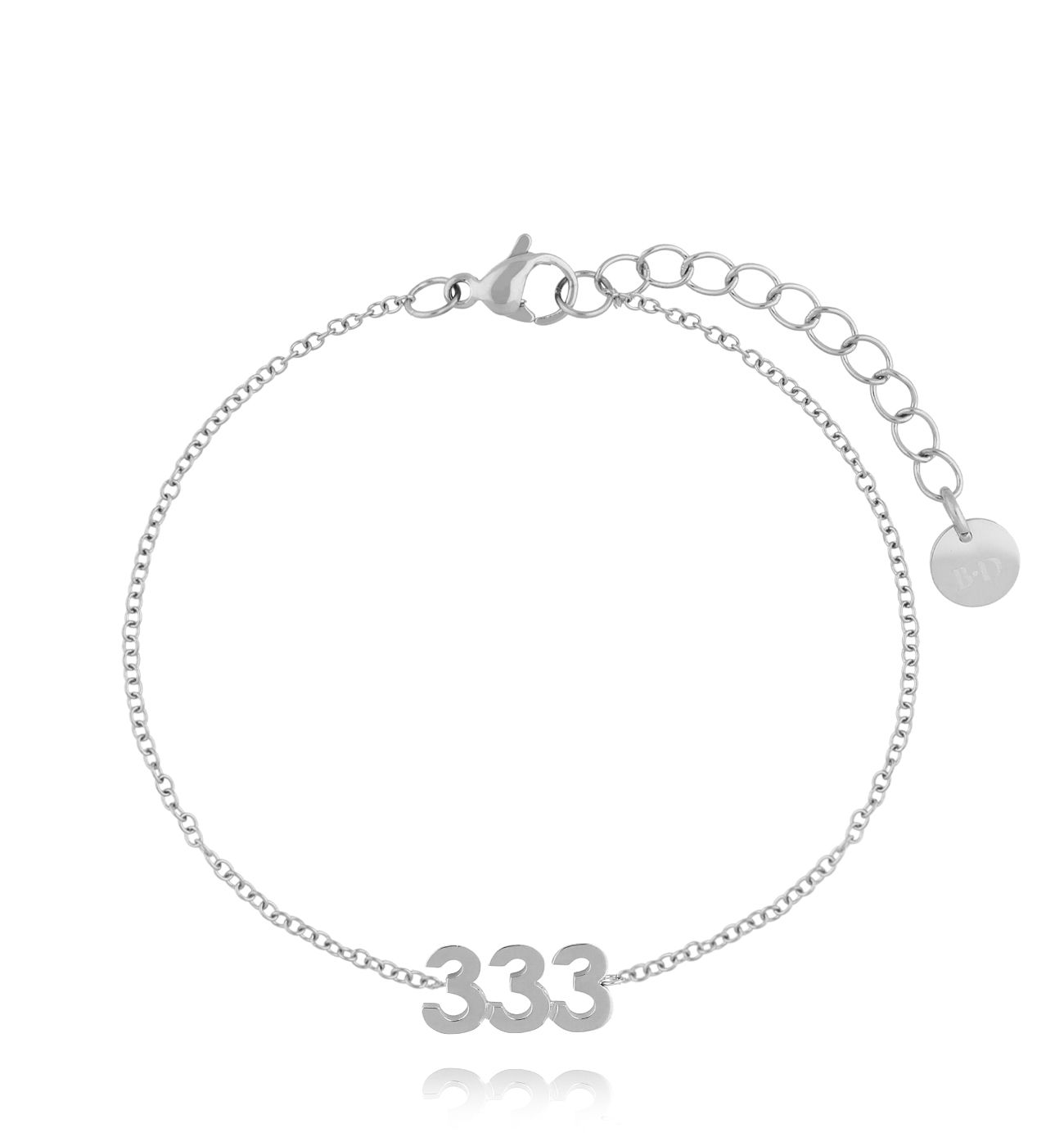 Bransoletka z anielską liczbą 333 srebrna BSA0862