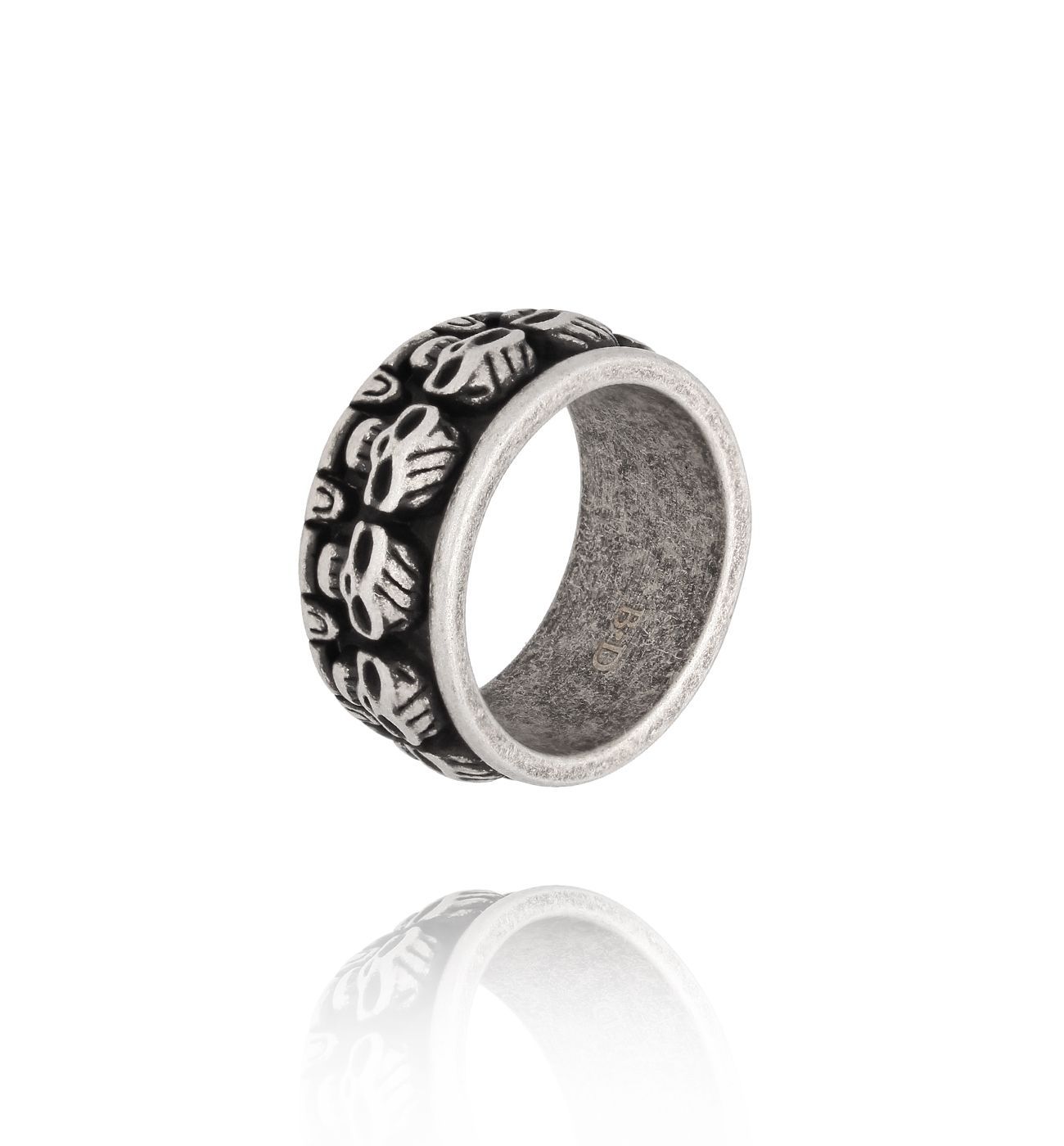 Pierścionek męski obrączka z czaszkami PMITC0115