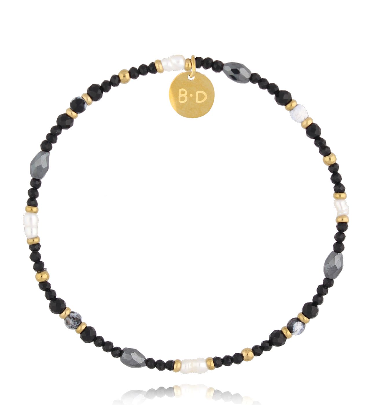 Bransoletka z hematytami i perłami BTW2934