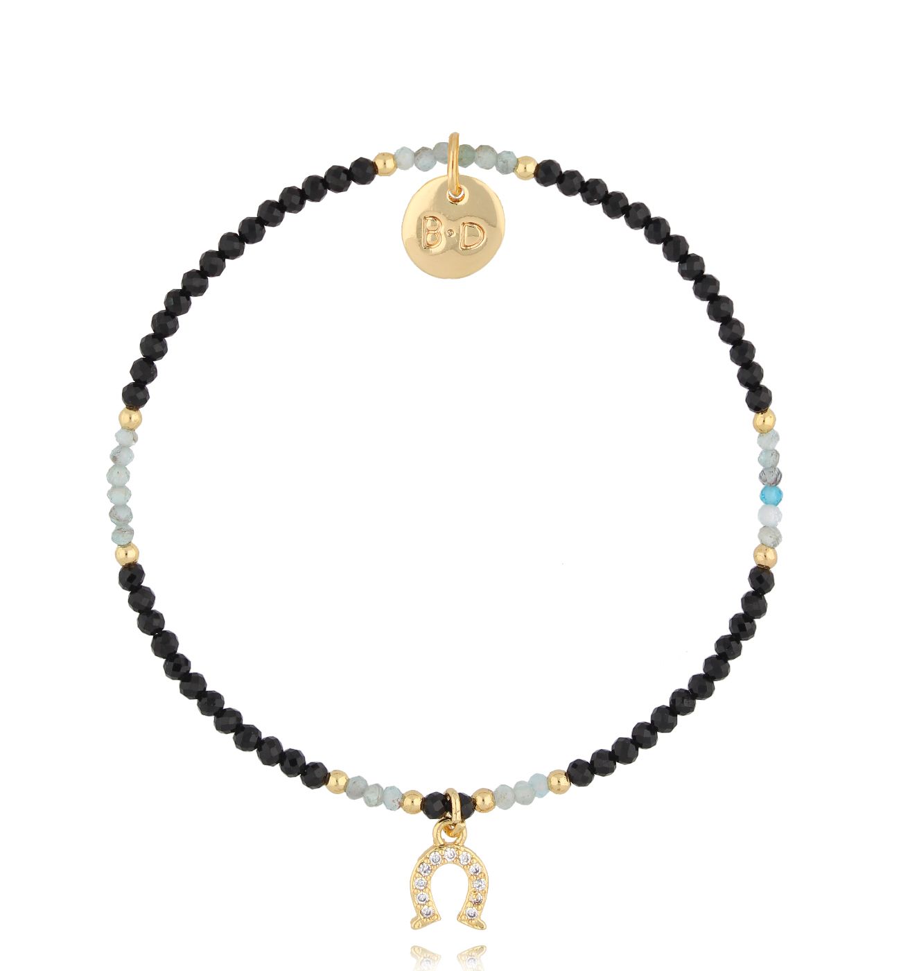 Bransoletka z turmalinami i podkową Cimarron BTW2285