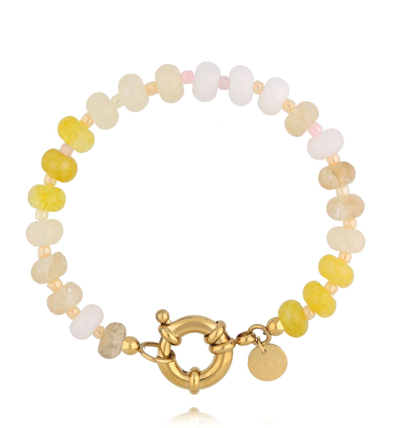 Bransoletka z żółtych jadeitów BSC2371