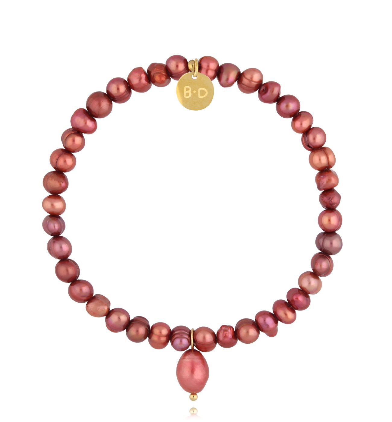 Bransoletka z czerwonymi perłami BPE0128