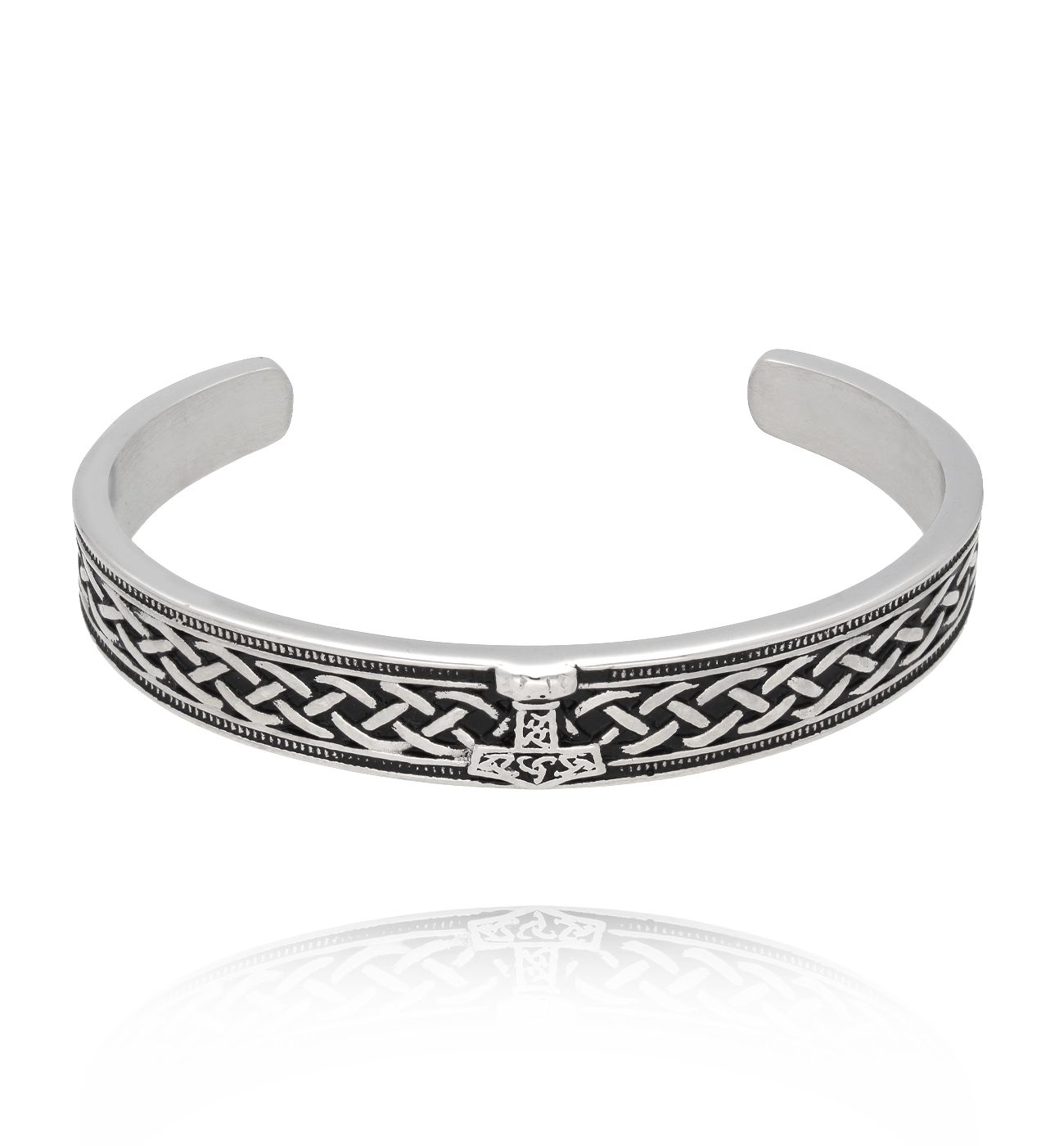 Bransoletka męska obręcz srebrna BMITC0880