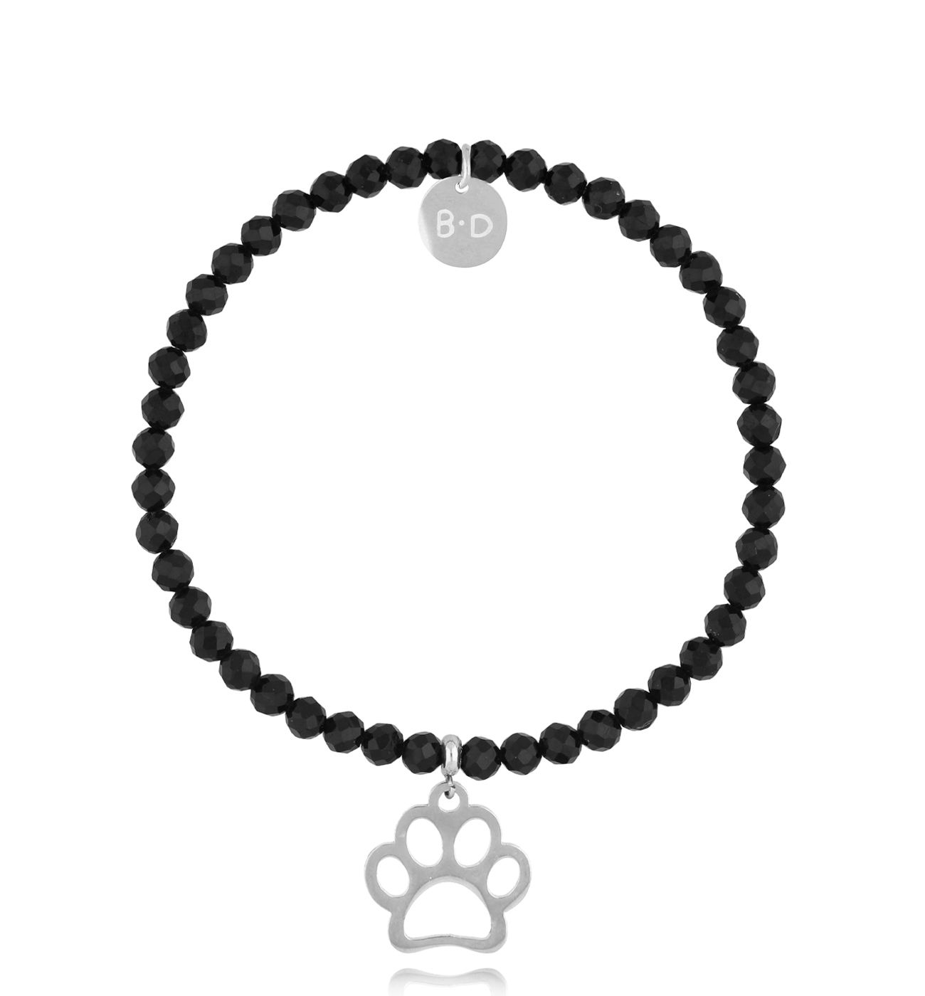 Bransoletka z turmalinami i srebrną łapką BTW2771