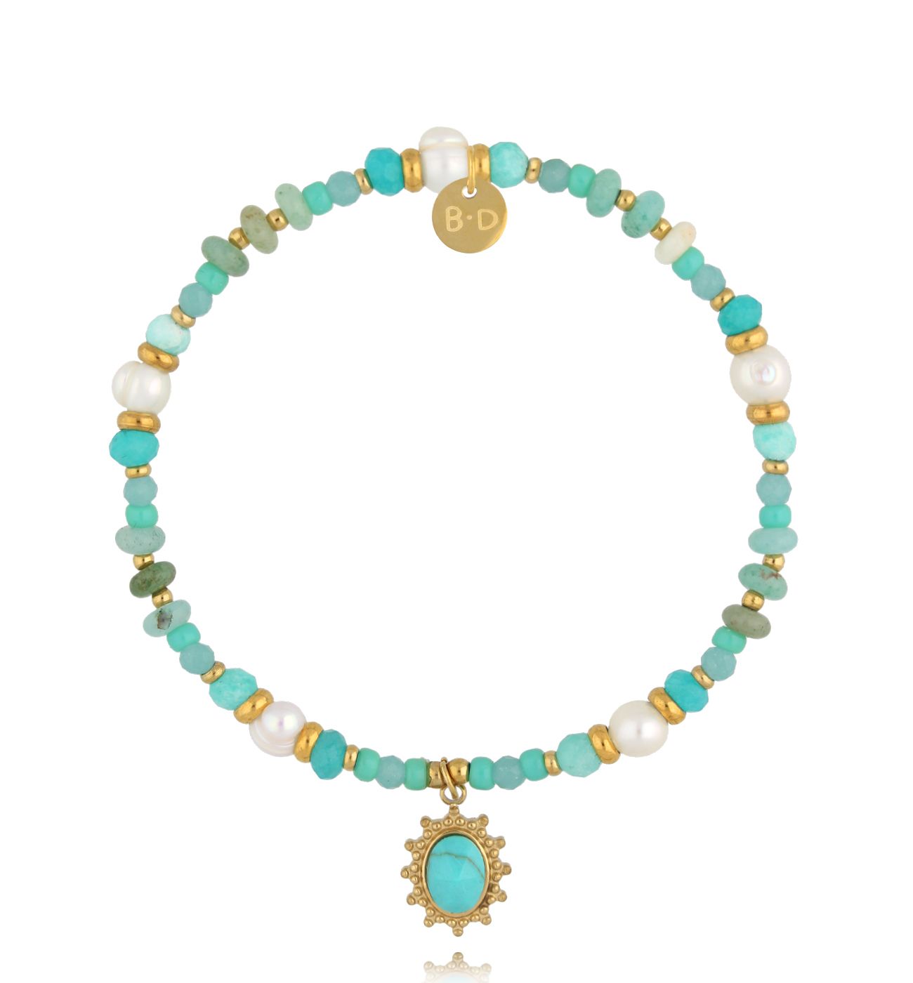 Bransoletka z zielonymi awenturynami - By Dziubeka